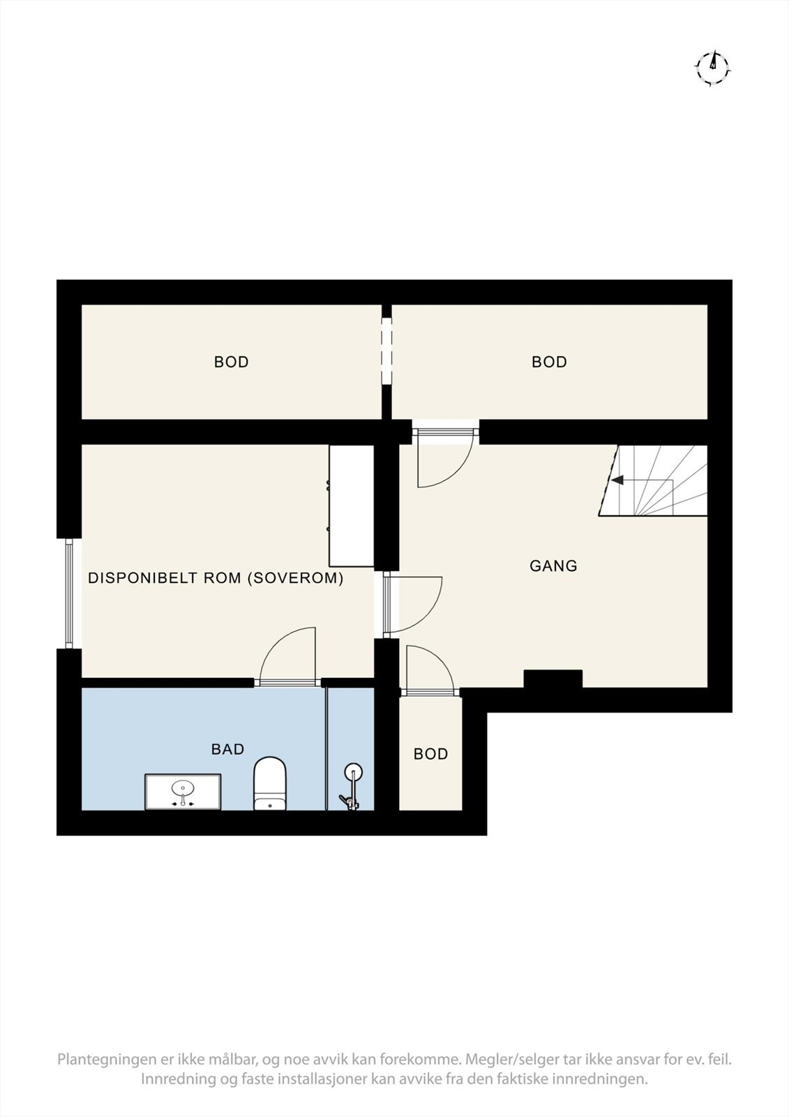 Kjelleretasje hoveddel. Galleribilde