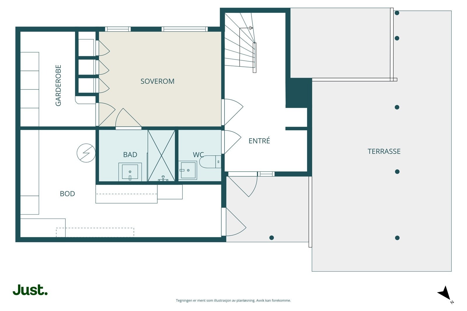 Planskisse underetasje. Galleribilde