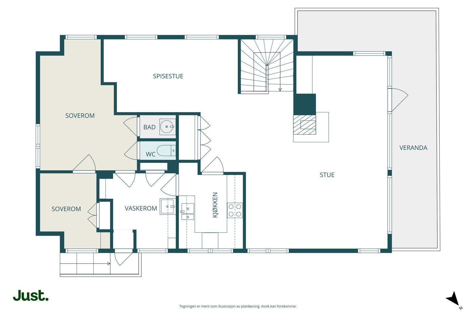 Planskisse overetasje. Galleribilde