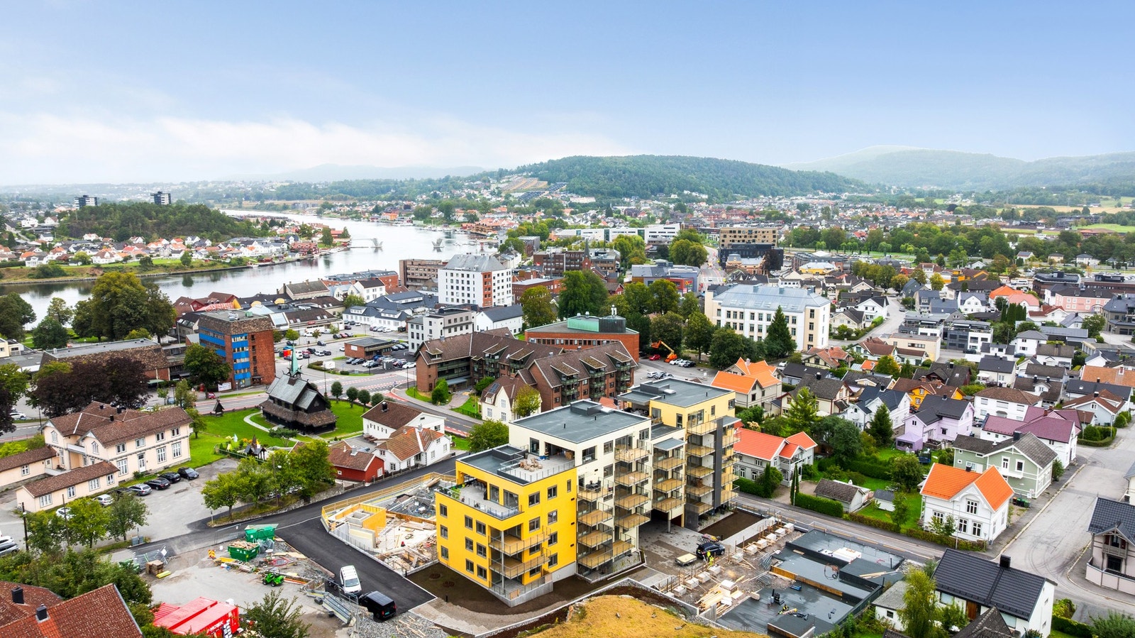Når hele St. Joseph er ferdig, vil det huse 70 boliger fordelt på fem bygg. I et av disse byggene, Pors, blir det også etablert felleslokale med hybel, kjøkken, stue og uteplass for beboerne Galleribilde