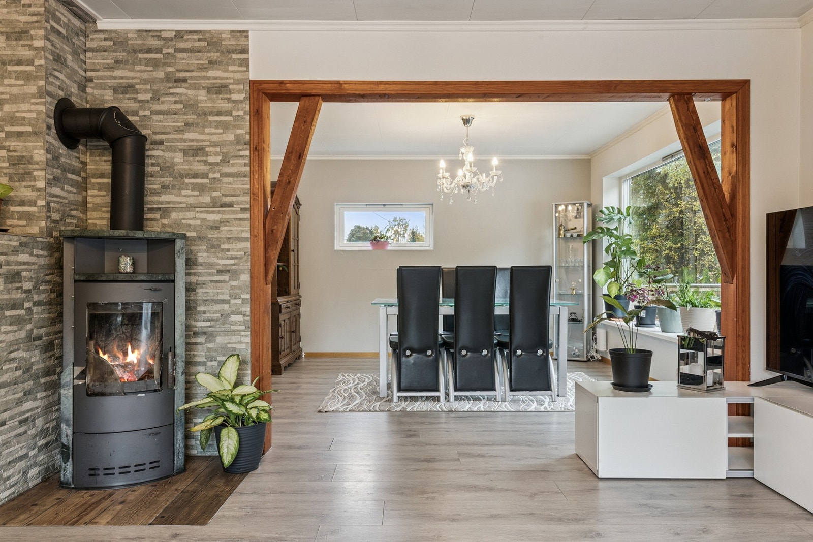 Det er gulvvarme i stuen og kjøkkenet Galleribilde