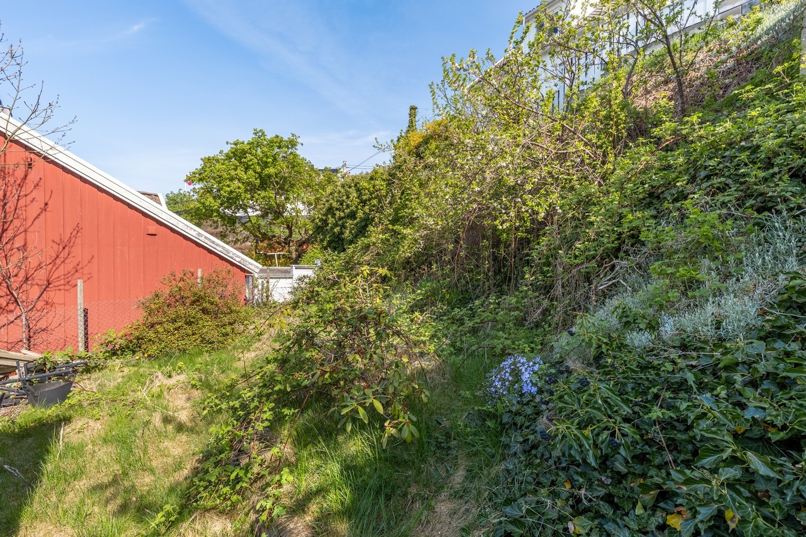 uteplass i husets bakkant Galleribilde