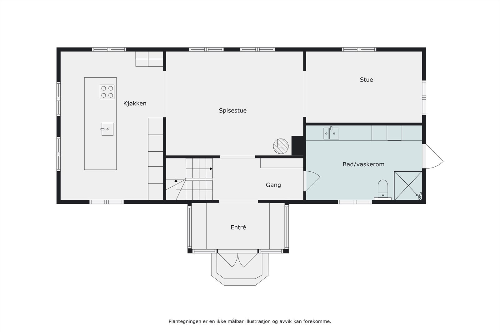 Plantegning første etasje Galleribilde