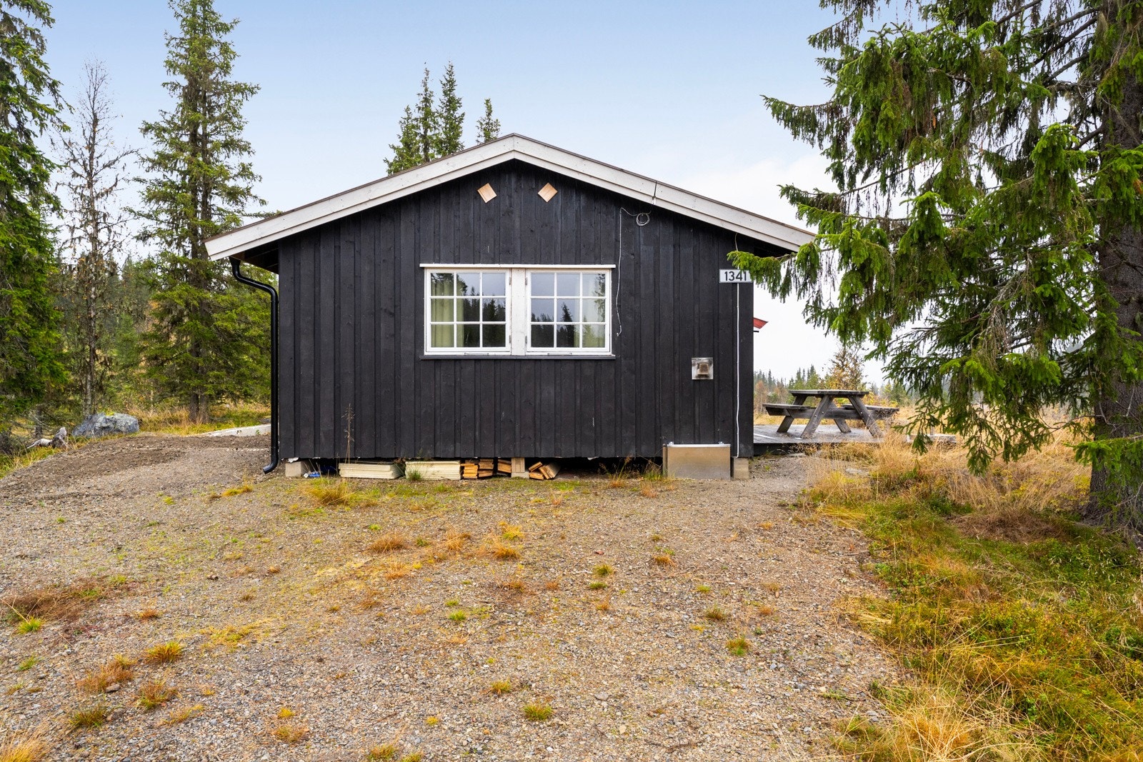 Bilveg helt frem og gode parkeringsmuligheter på tomten Galleribilde