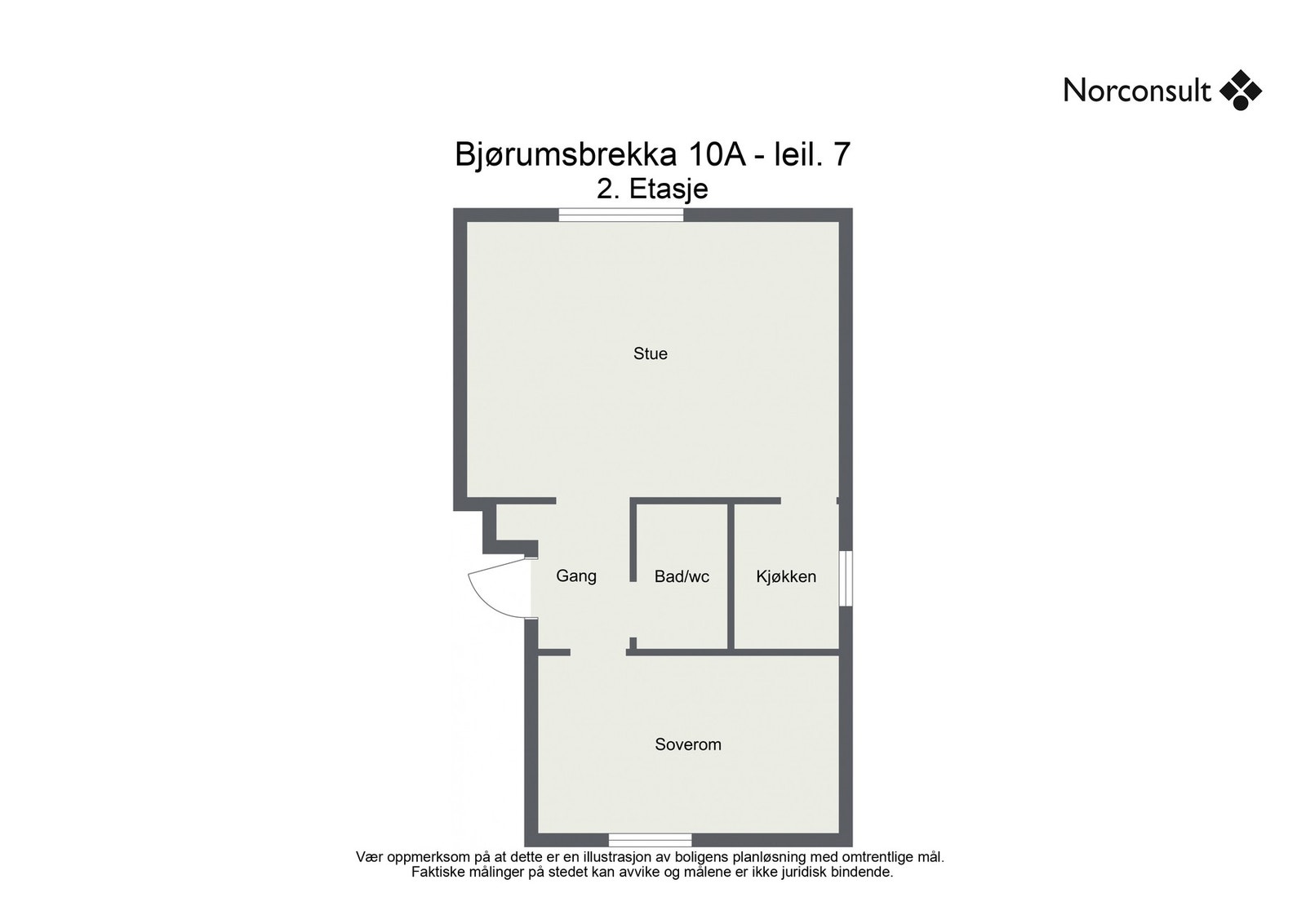 Leilighetens planskisse Galleribilde