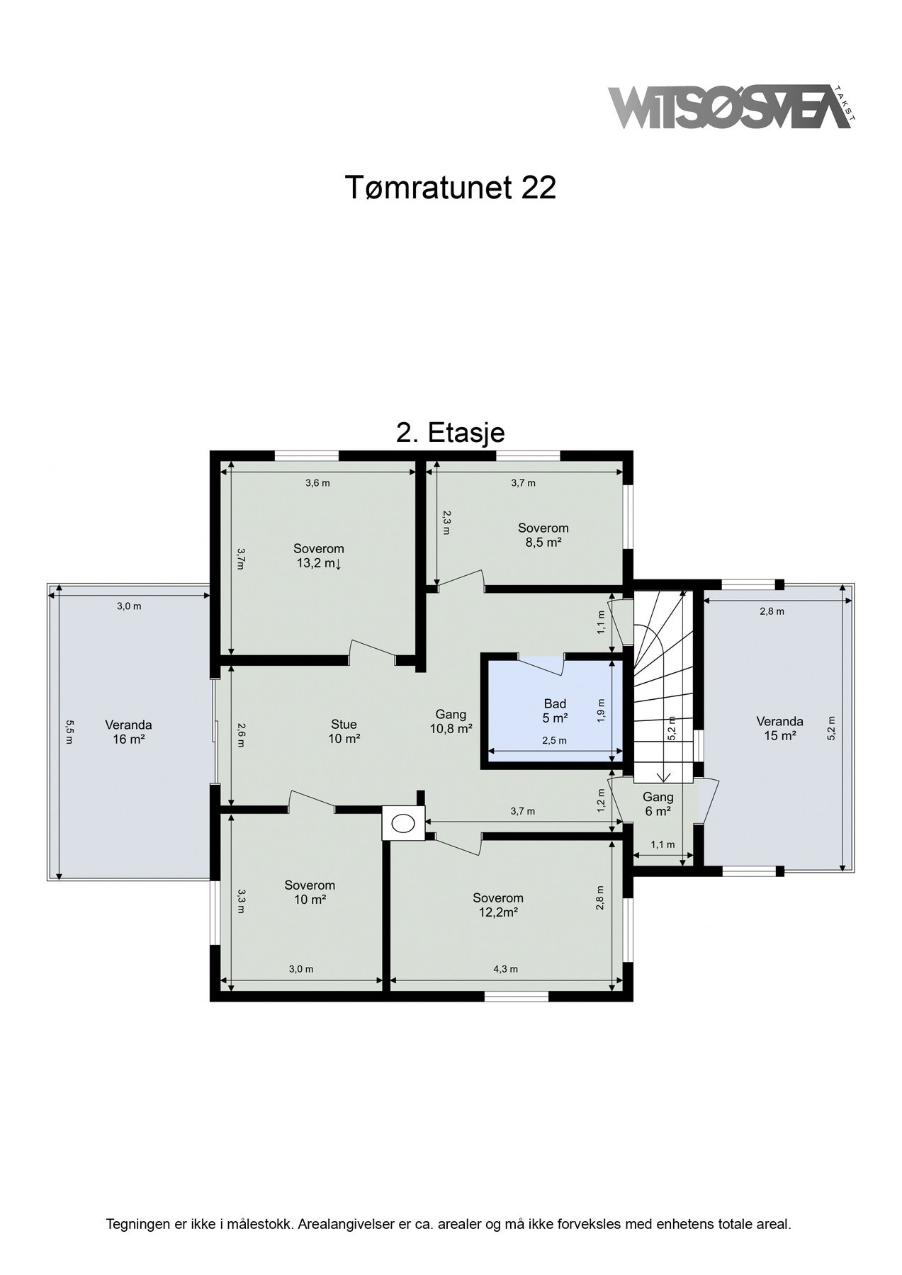 Planskisse 2. etasje. Galleribilde