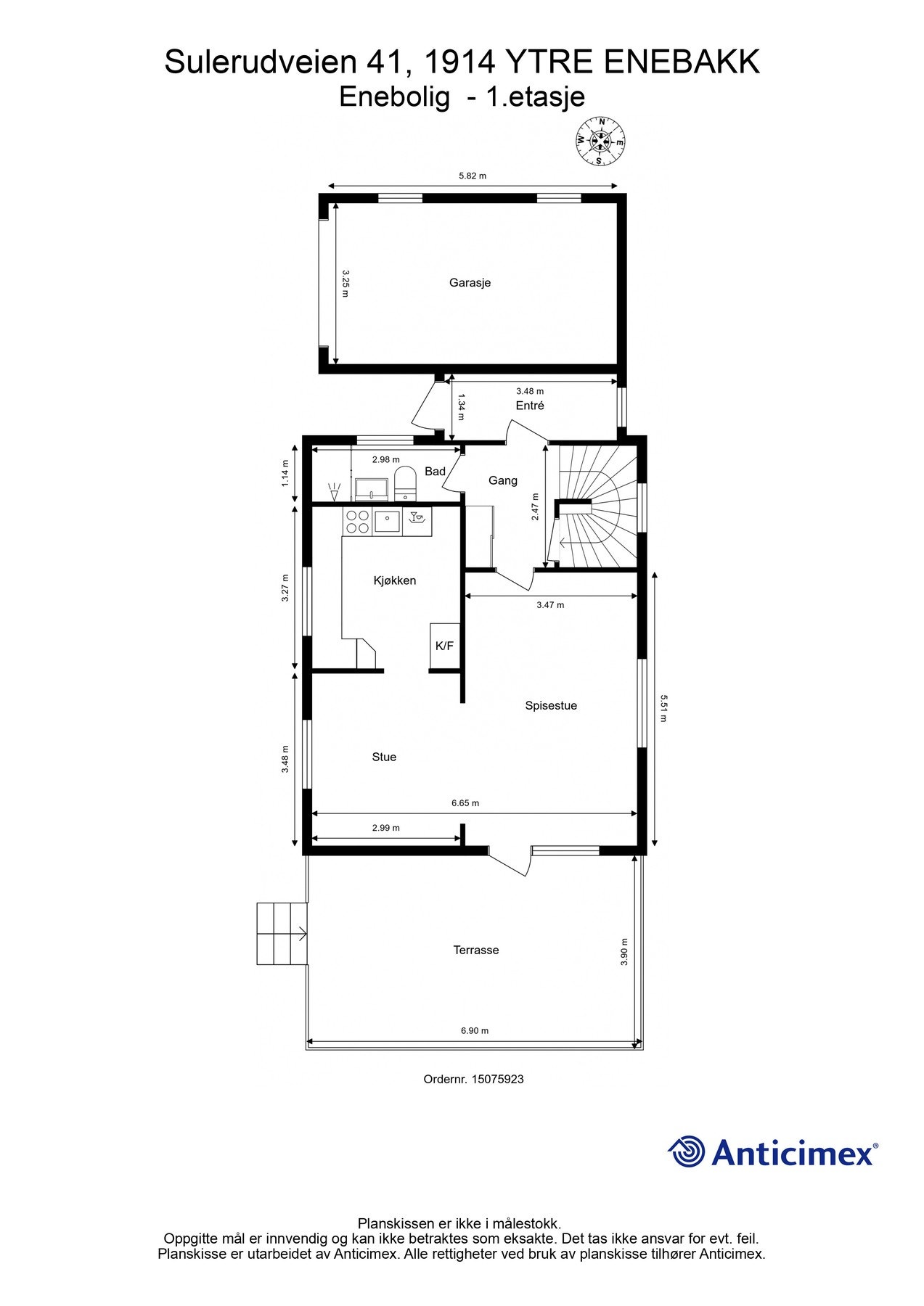 Plantegning 1. etasje Galleribilde