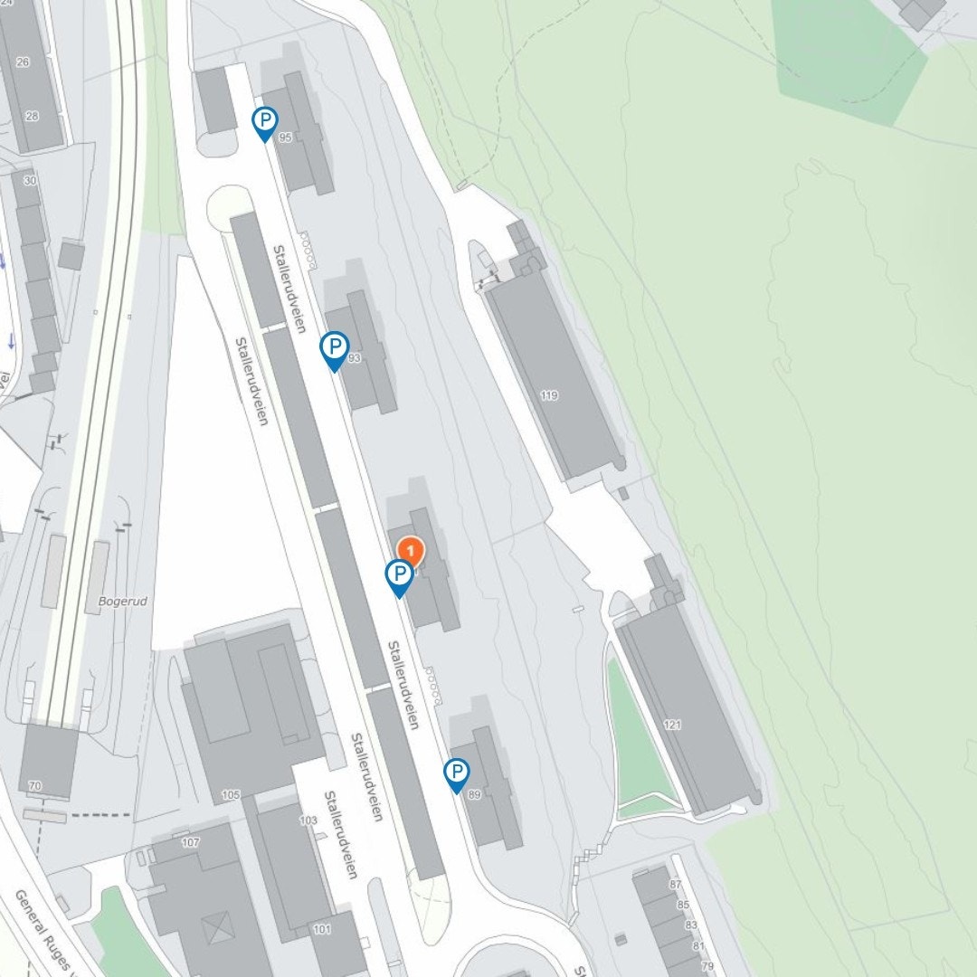 Gratis parkering utenfor blokkene Galleribilde