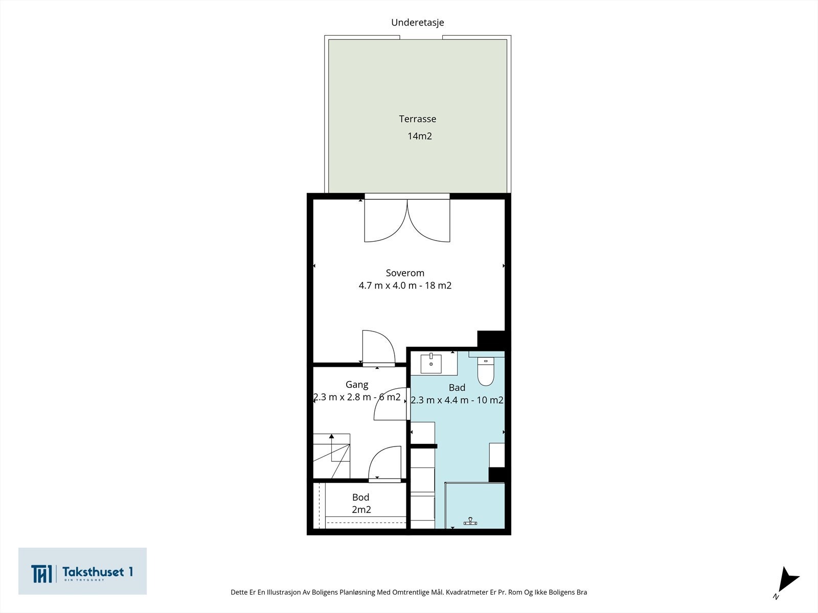 Pantegning 1 etasje. Galleribilde