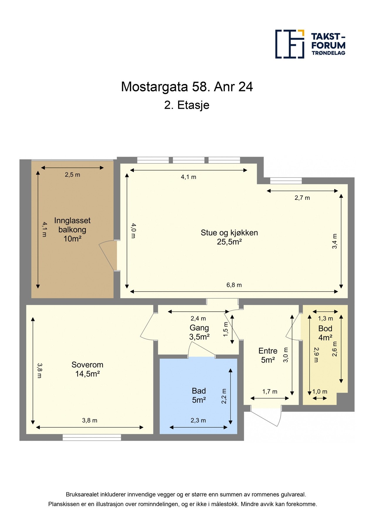 Plantegning 2. etasje Galleribilde