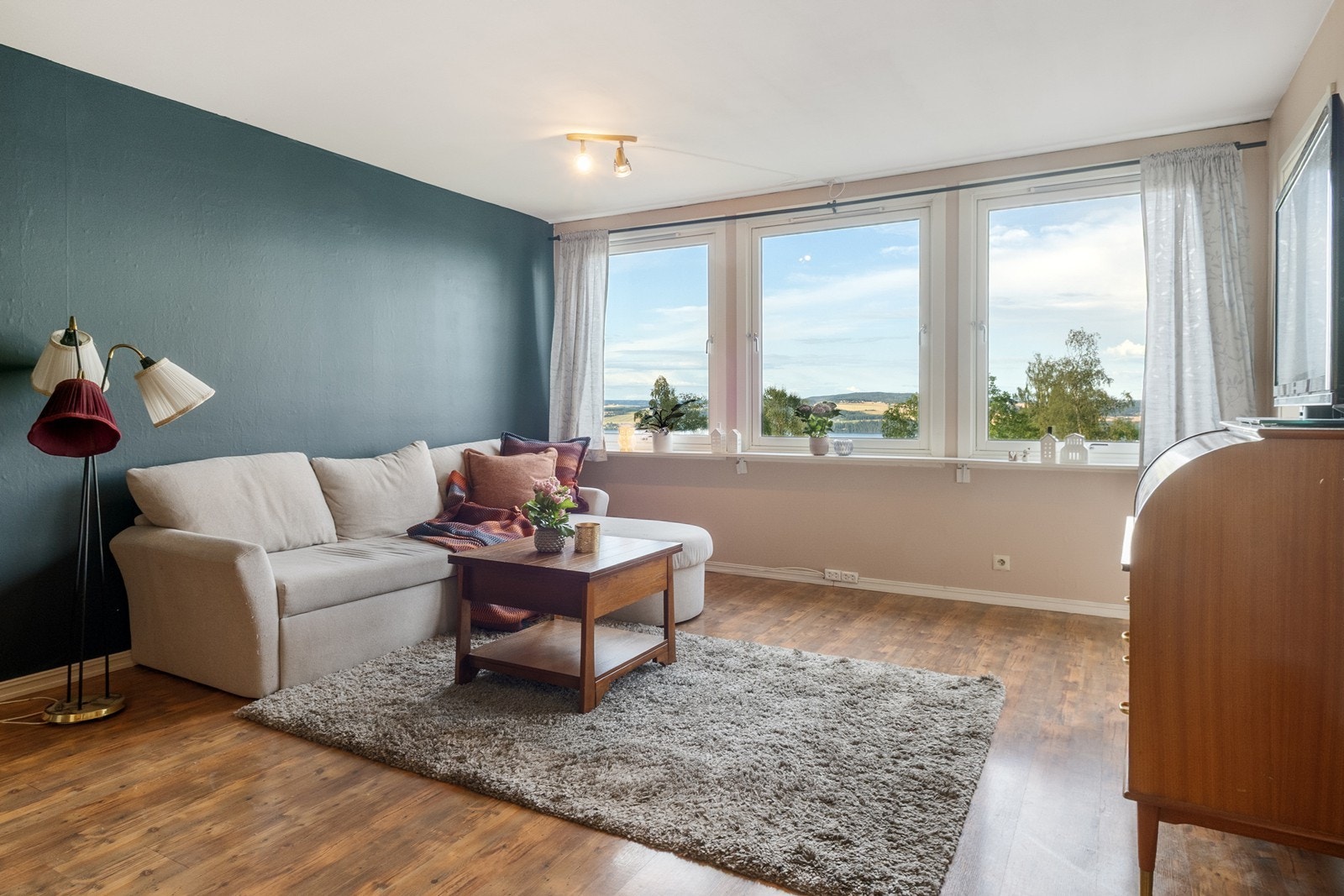 Hyggelig stue med meget flott utsikt Galleribilde