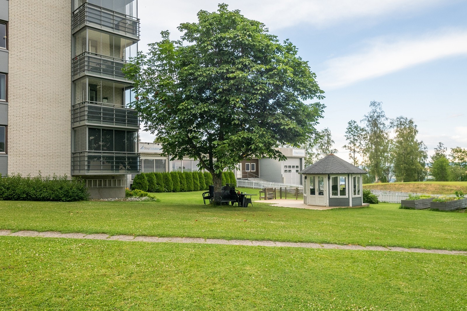 Det er også tilrettelagt med en urte-/grønnsakshage Galleribilde