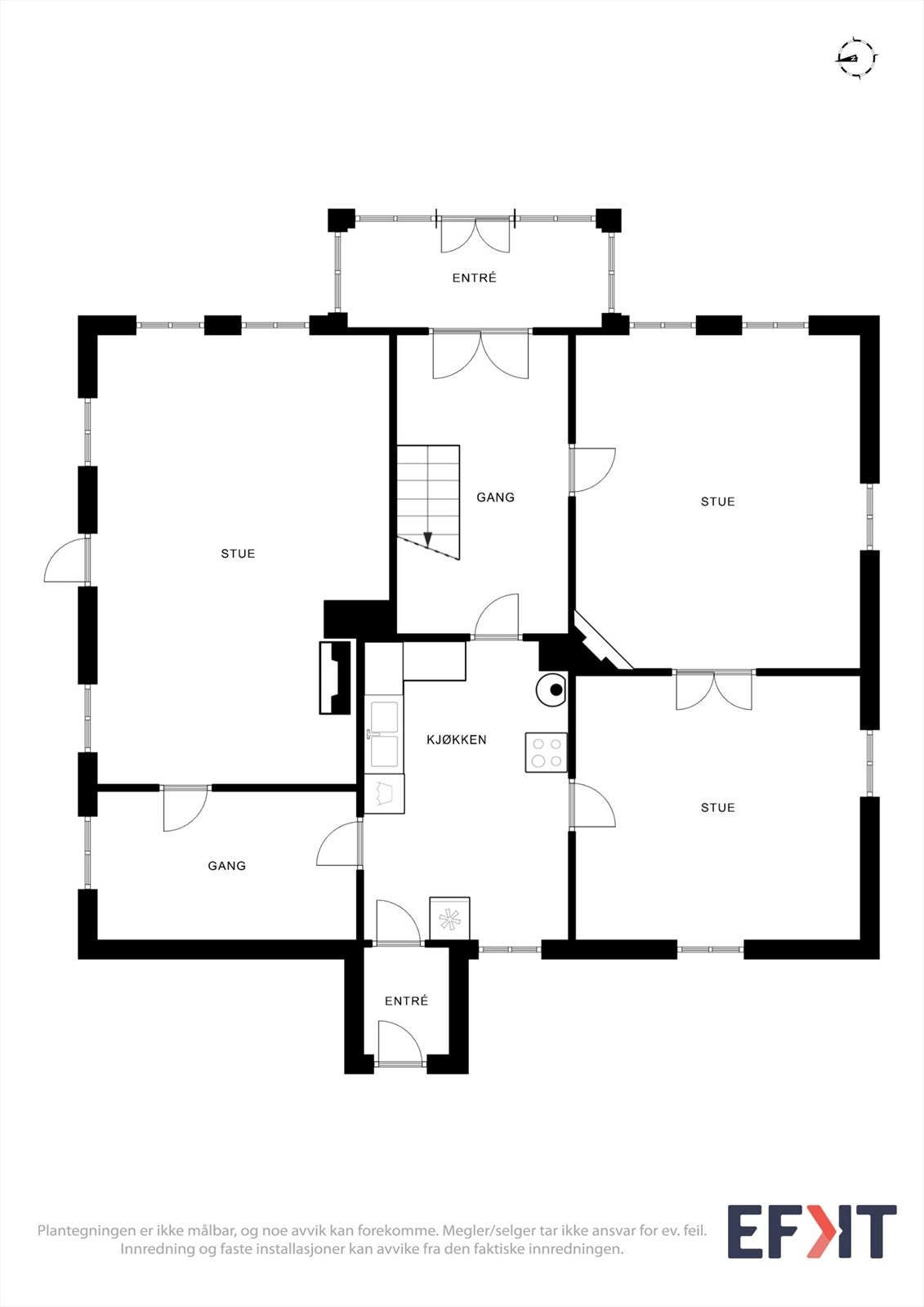 Plantegning 1. etasje Galleribilde