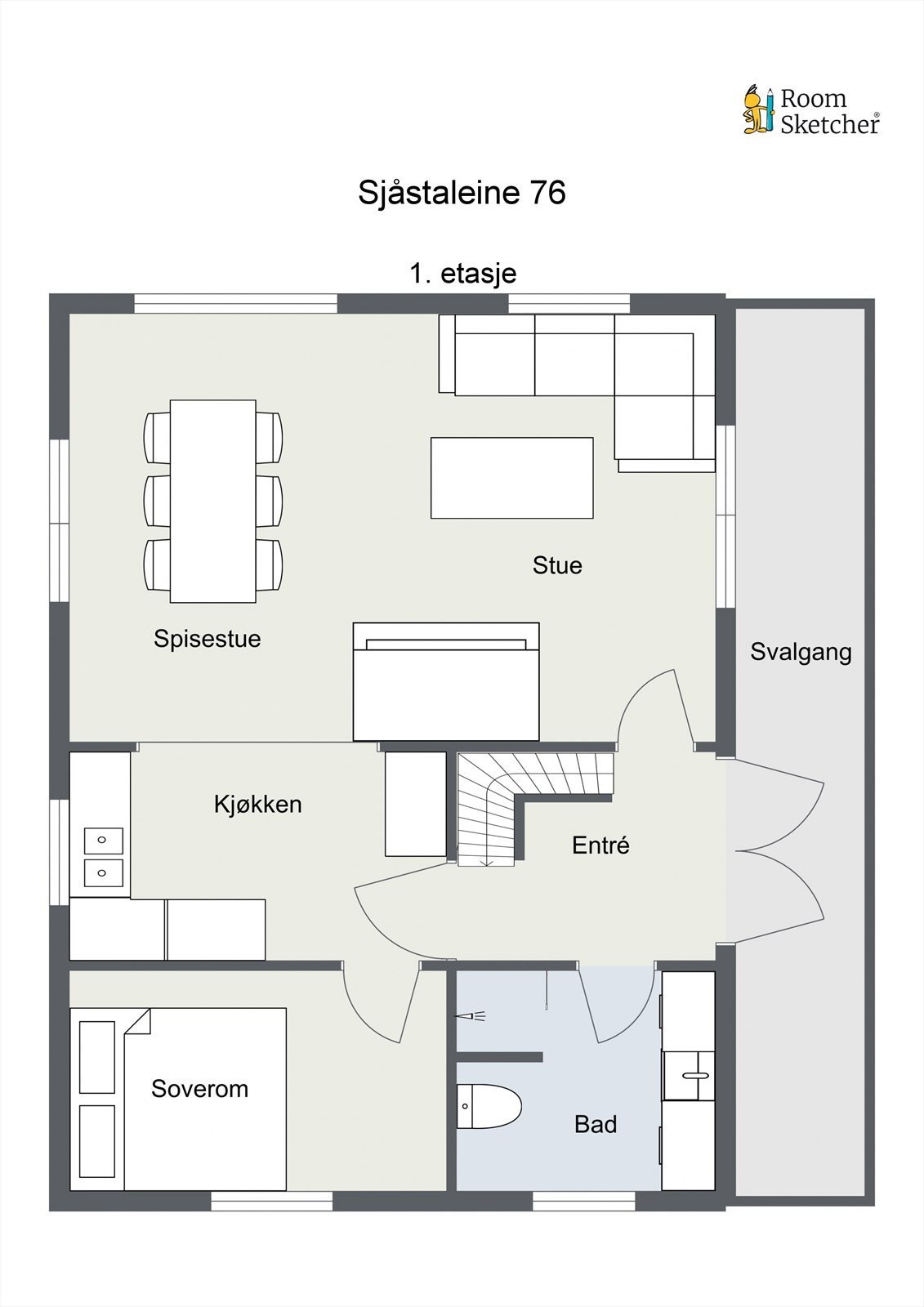 Plantegning 1. etg. Galleribilde