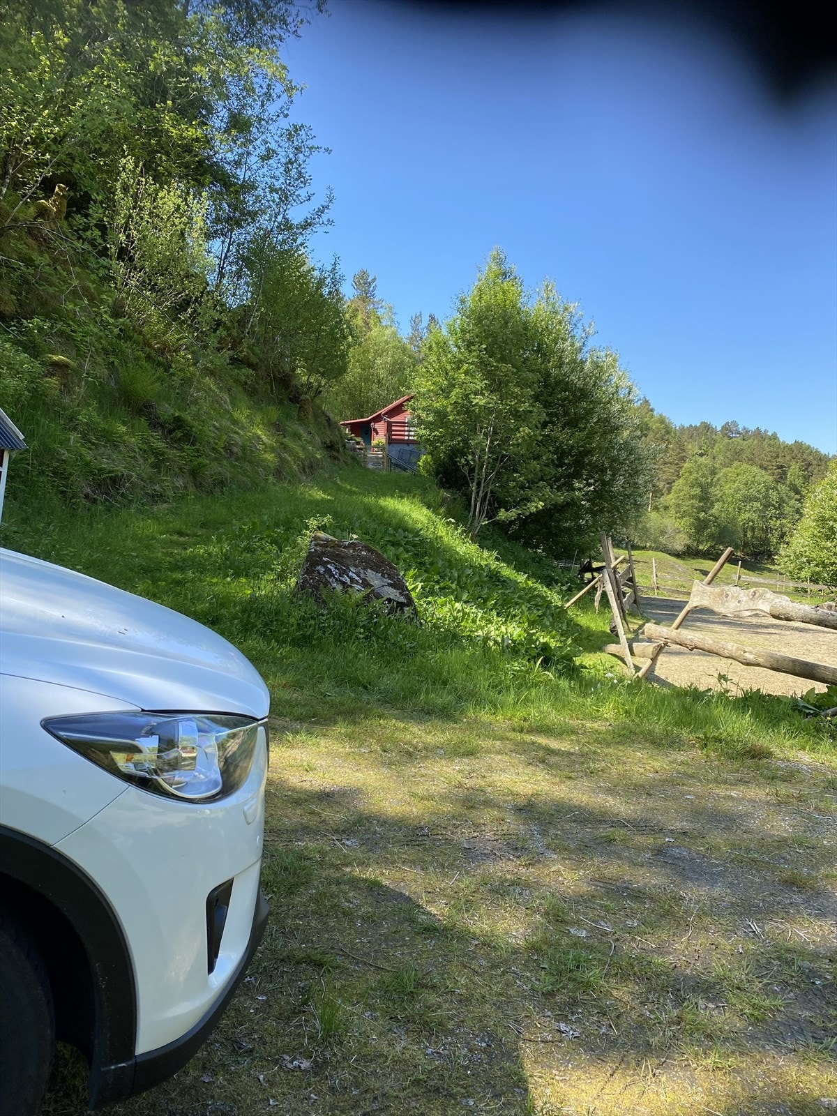 Sti opp til hytten fra parkering Galleribilde