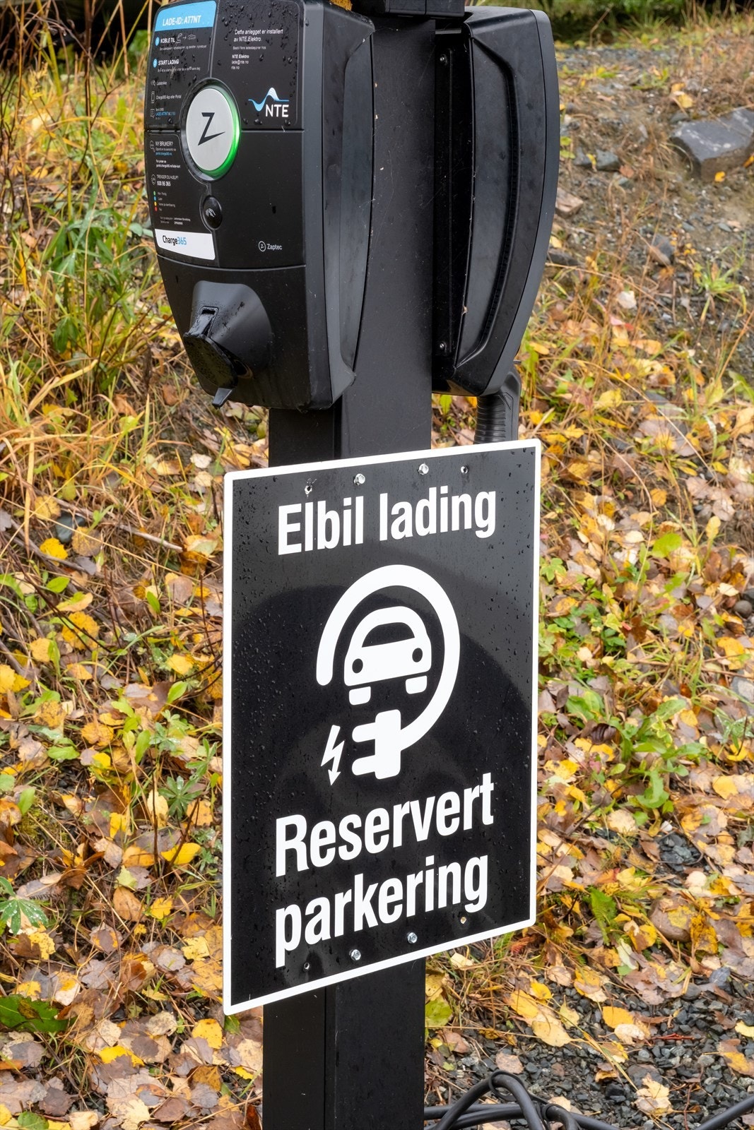 Mulighet for el-bil lading via borettslaget. Galleribilde