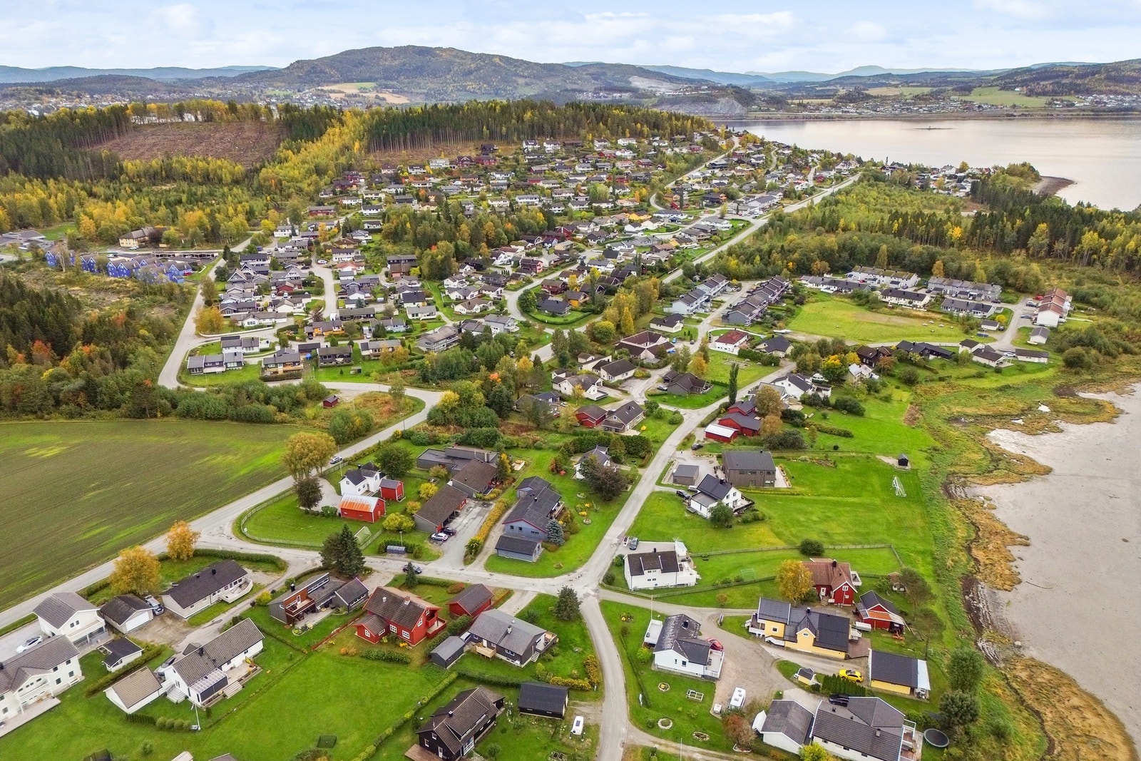 Det er også opparbeidet gang- og sykkelveg til Steinkjer bysentrum. Galleribilde