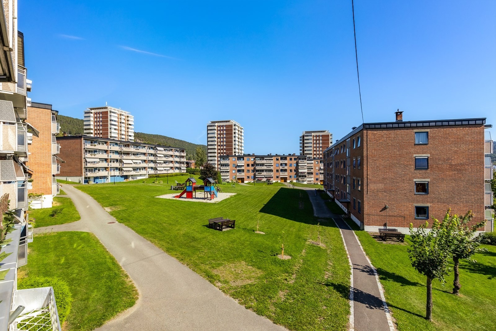 Utsikt fra balkongen Galleribilde