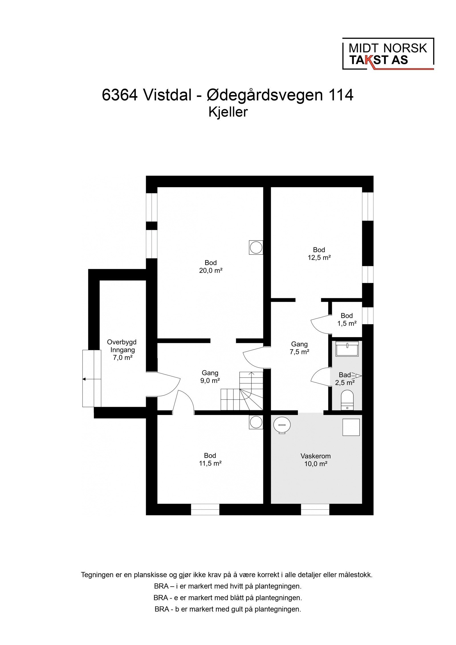 Planskisse kjeller Galleribilde