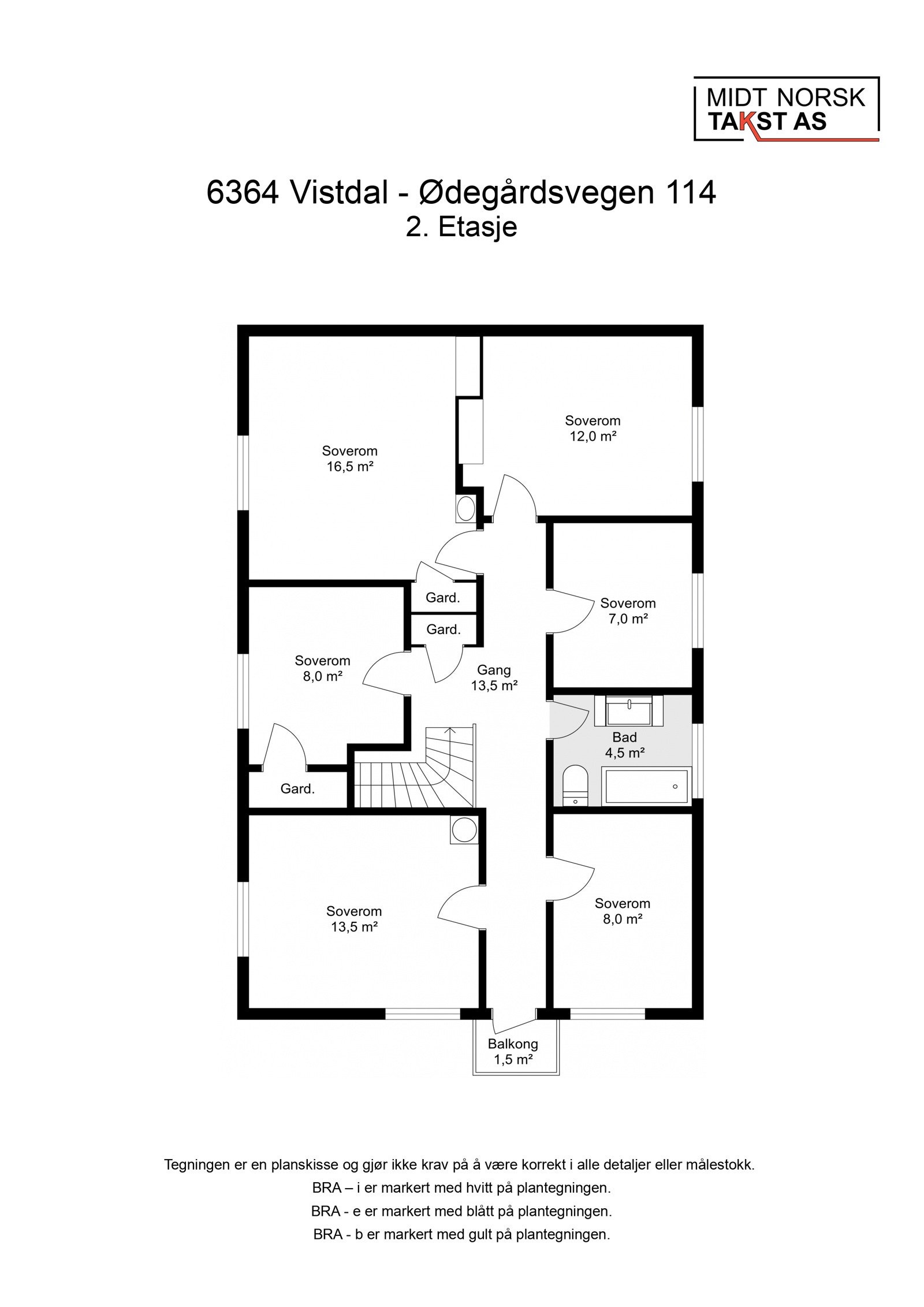 Planskisse 2. etasje Galleribilde