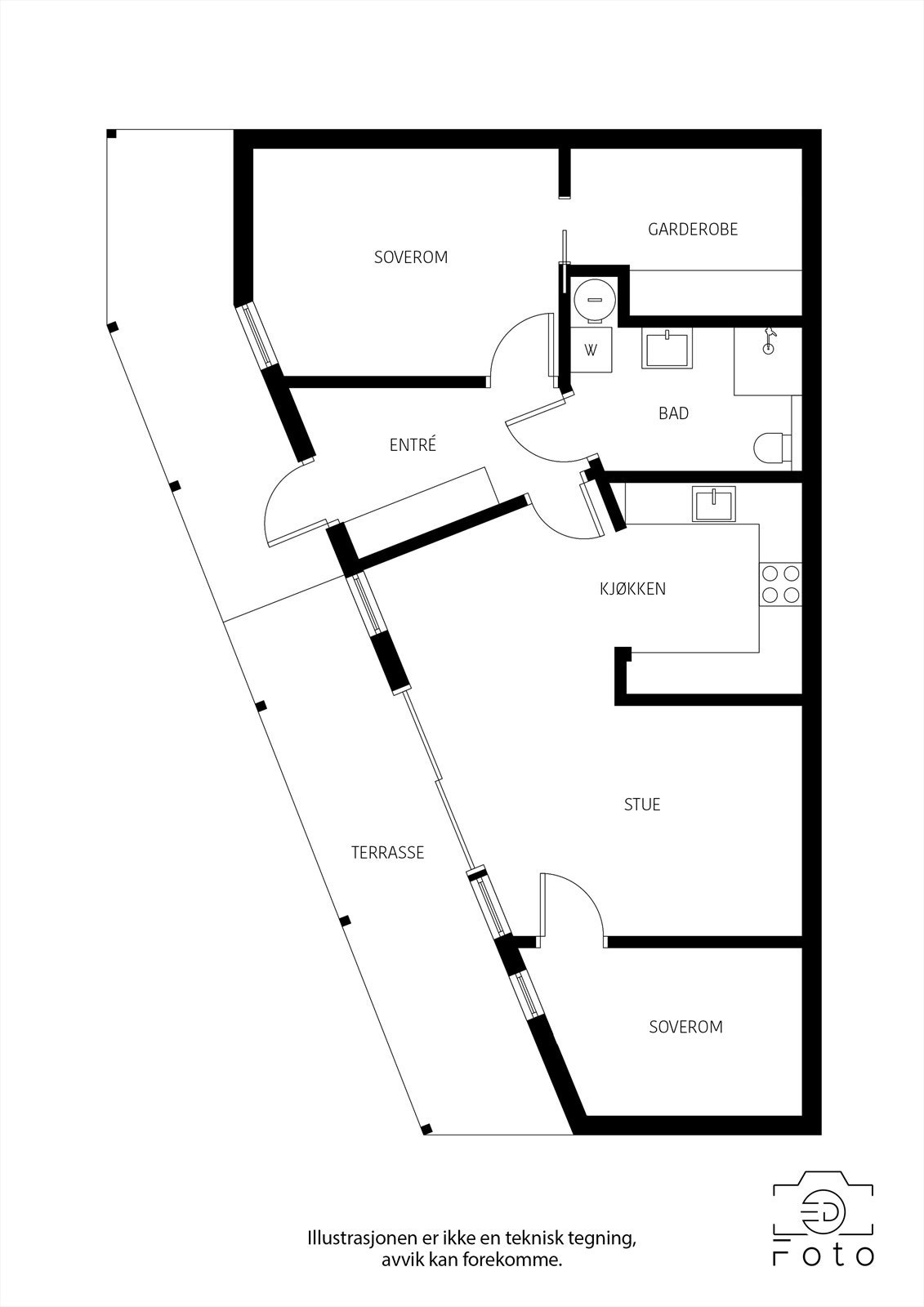 Plantegning av leilighet nr. 1 Galleribilde