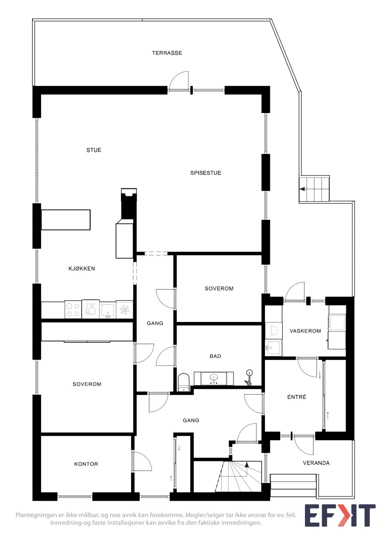 Plantegning hovedetasje Galleribilde