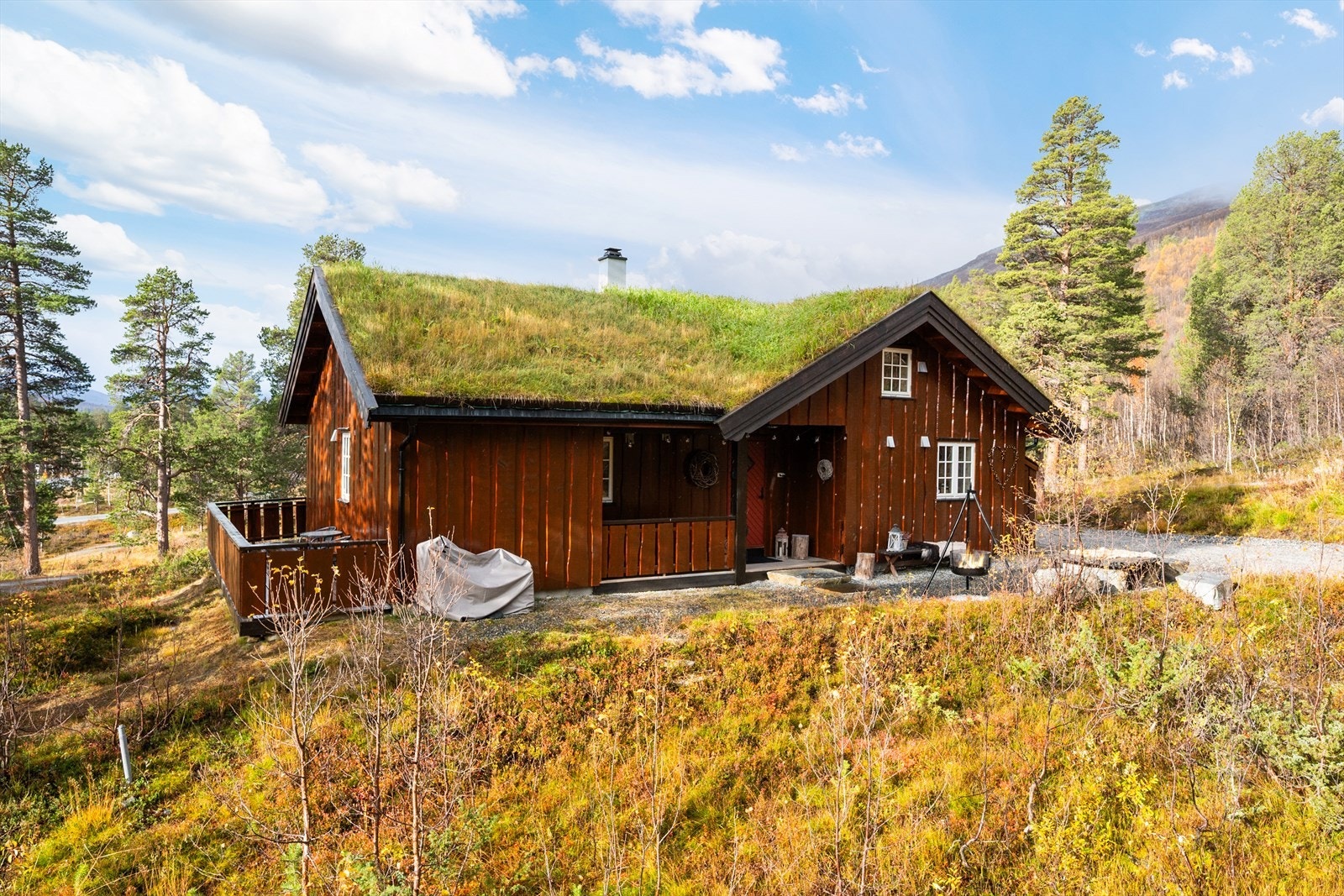 Hytten sett fra baksiden. Galleribilde