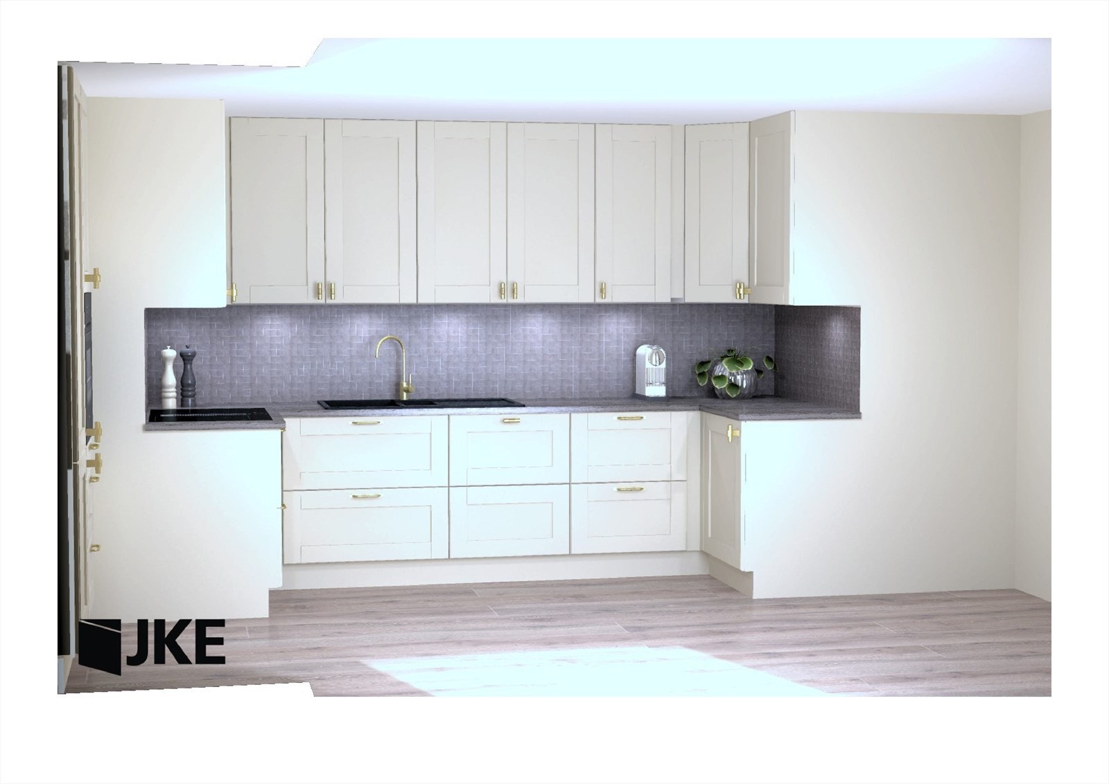 Forslag til ny kjøkkenløsning, konferer megler for spørsmål Galleribilde