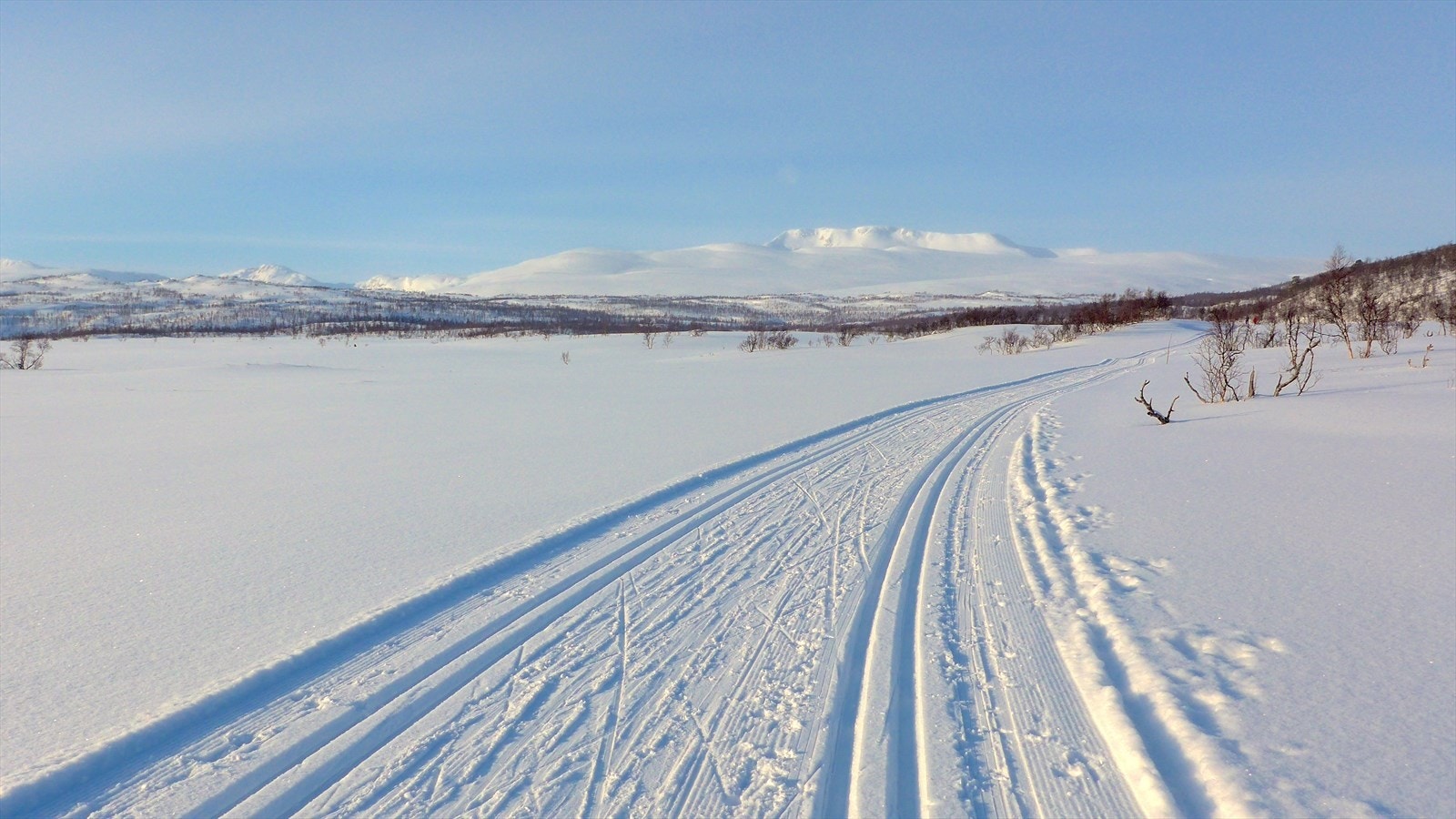 Løypenettet i området går milevis innover fjellheimen. Her er det muligheter for å gå i flere dager. Galleribilde