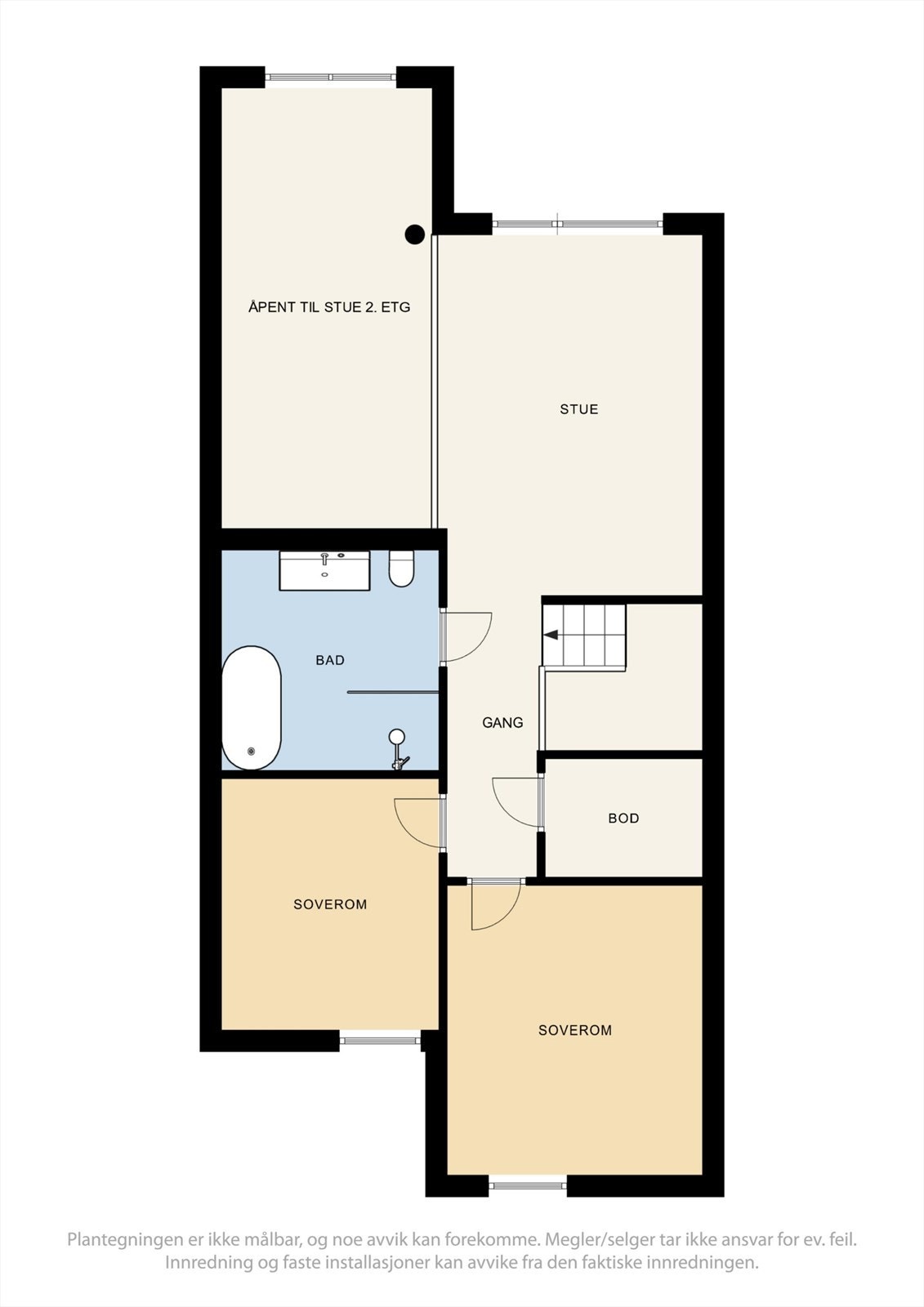 Plantegning 3. etasje Galleribilde