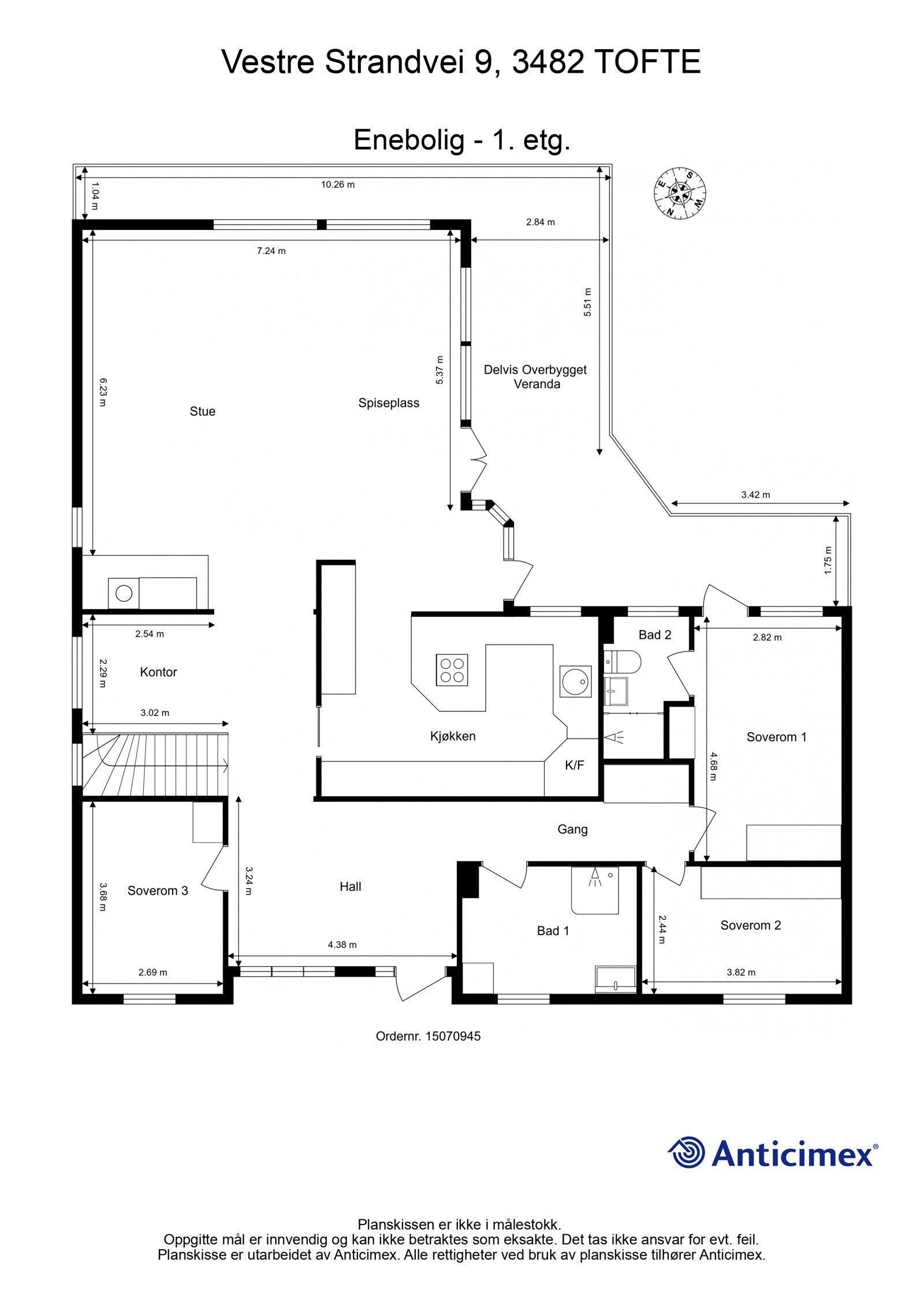 Plantegning 1. etg Galleribilde