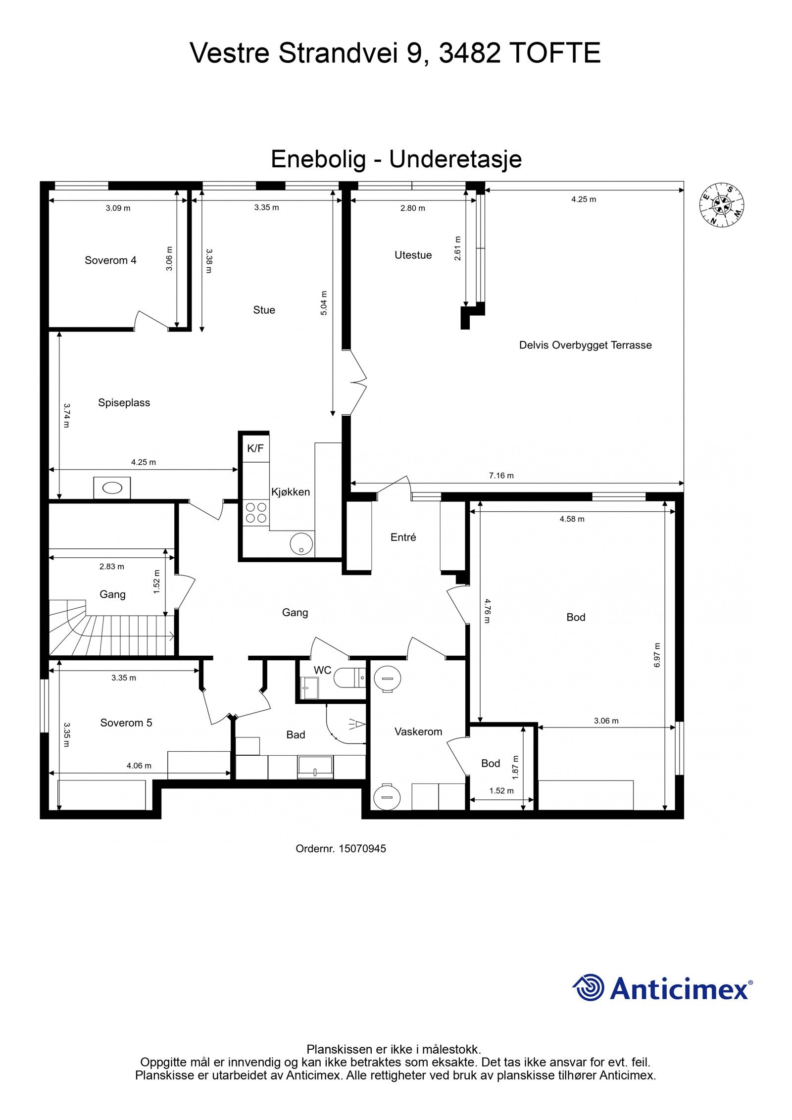 Plantegning underetasje Galleribilde