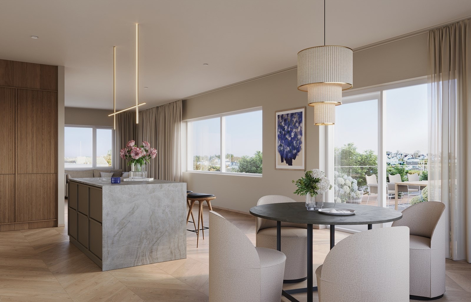 Leiligheten blir lys og innbydede med flott kvalitetskjøkken fra HTH (Illustrasjonsbilder) Galleribilde