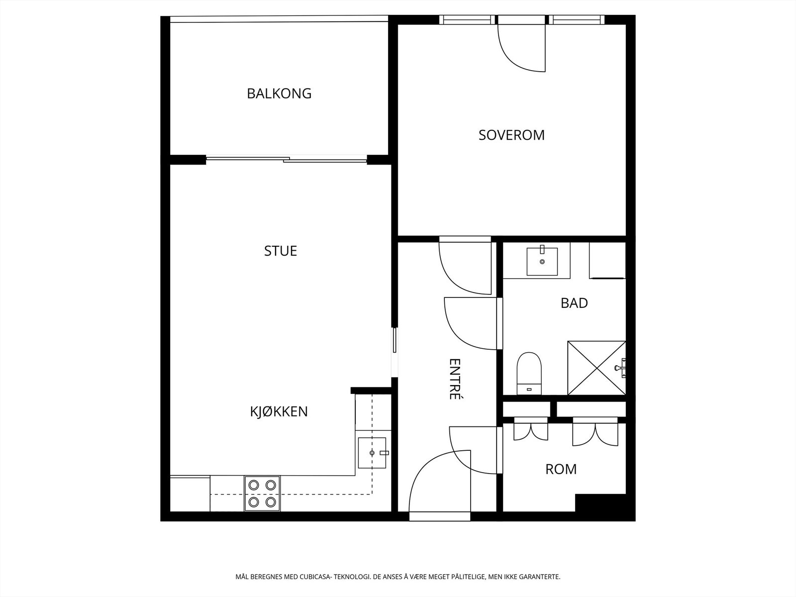 Planskissen er veiledende. Leiligheten disponerer også bod i underetasje. Galleribilde