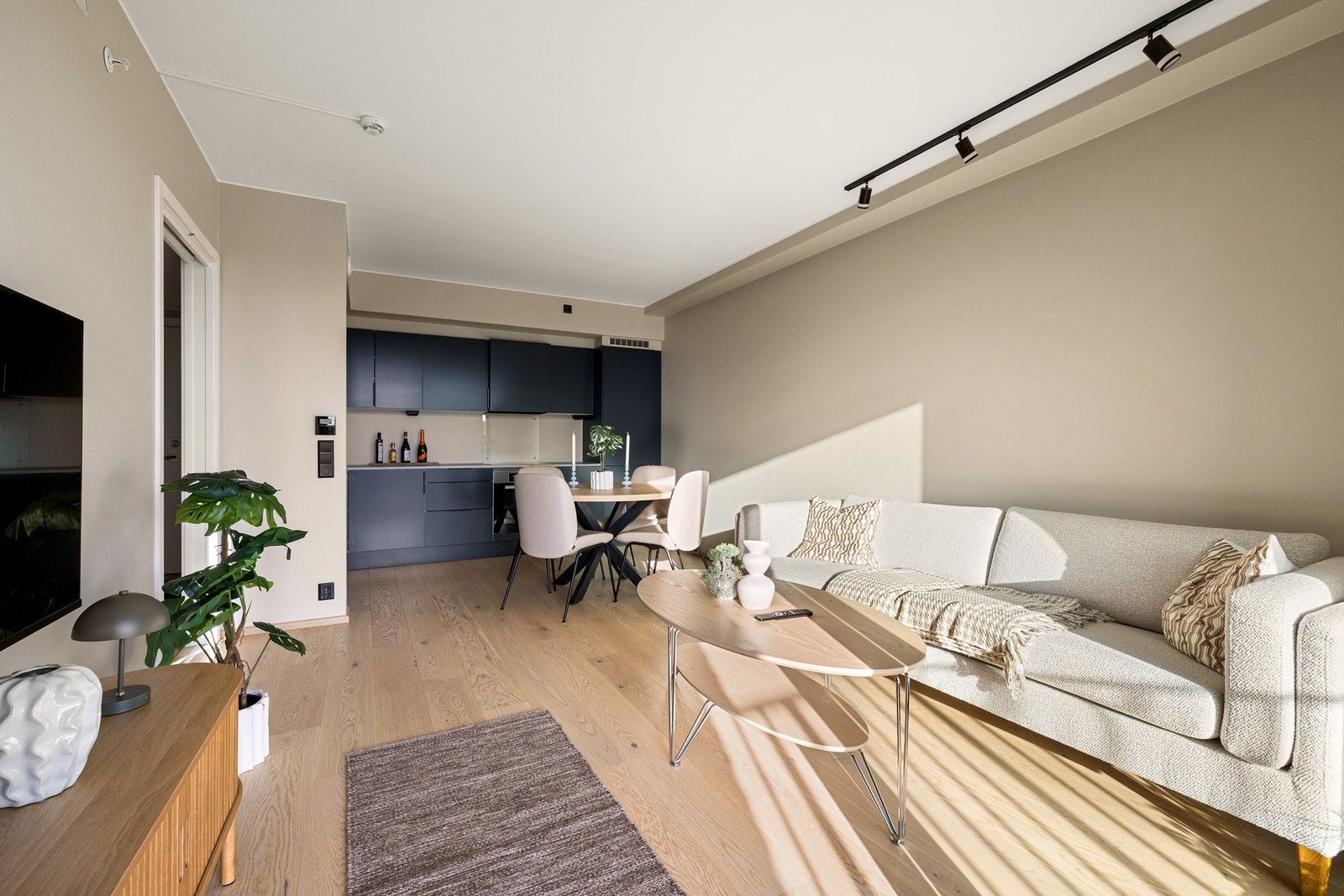 Det interne bruksarealet på 50,5 kvm. er svært effektivt utnyttet i en oversiktlig romløsning, tilrettelagt for en enkel hverdag. Galleribilde