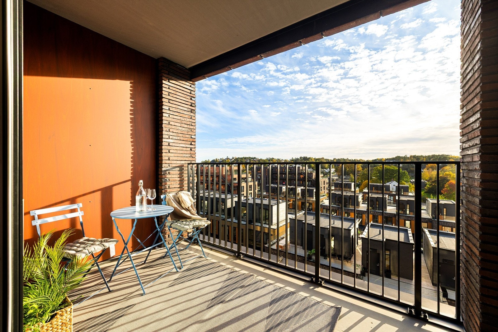 I den eleverte høyden av åttende etasje er det utmerkede solforhold året gjennom - også vinterstid. Galleribilde