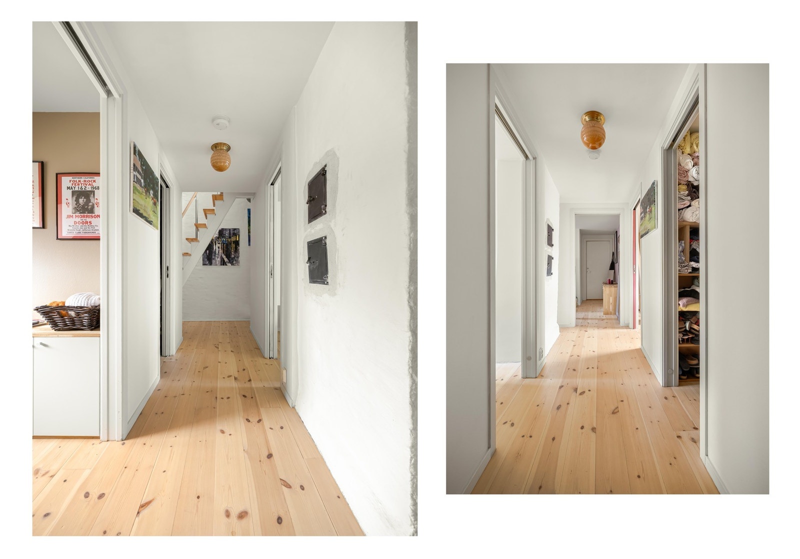 Ikke så lett å se kanskje, men på bildet til høyre ser man en døråpning som går inn til en stor garderobe. Veldig kjekt å ha! Galleribilde