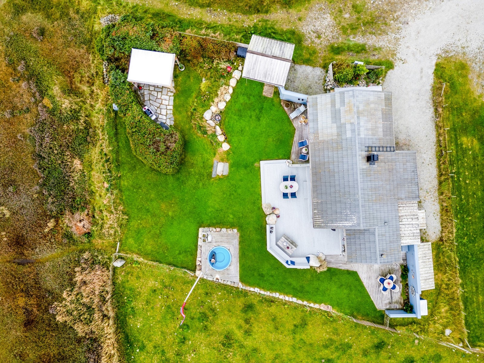 Oversikt. Parkering på egen tomt. Galleribilde