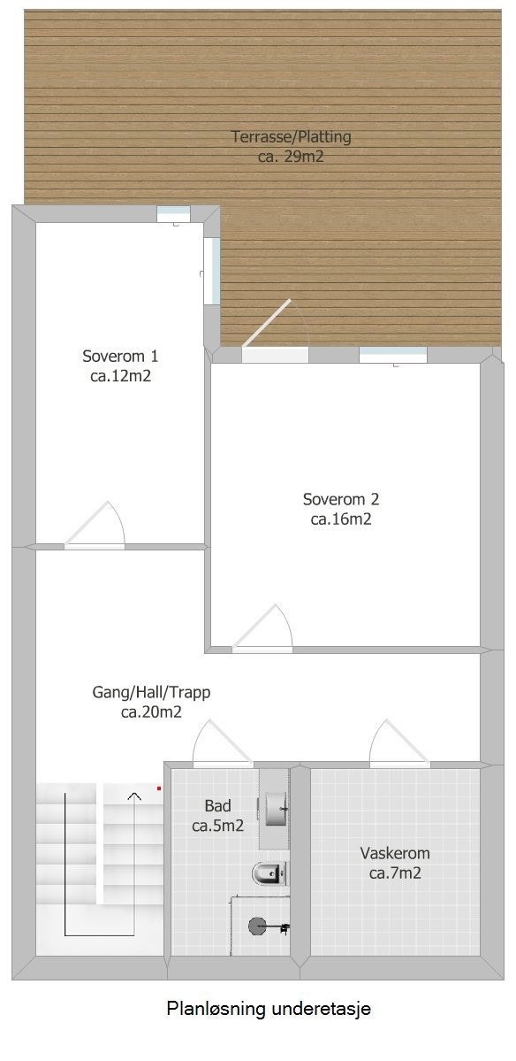Planløsning underetasje Galleribilde