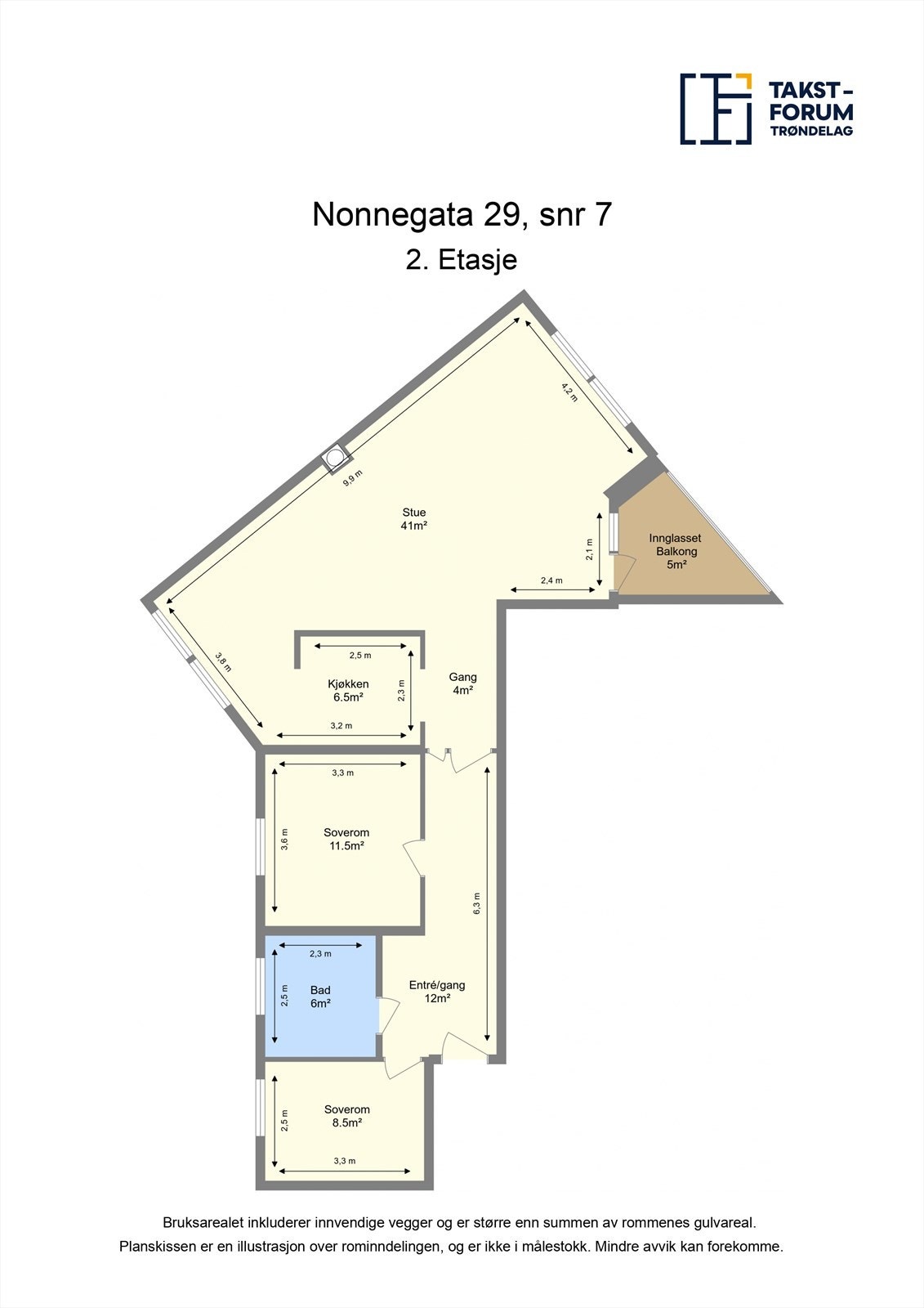 Planskisse 2. etasje. Galleribilde