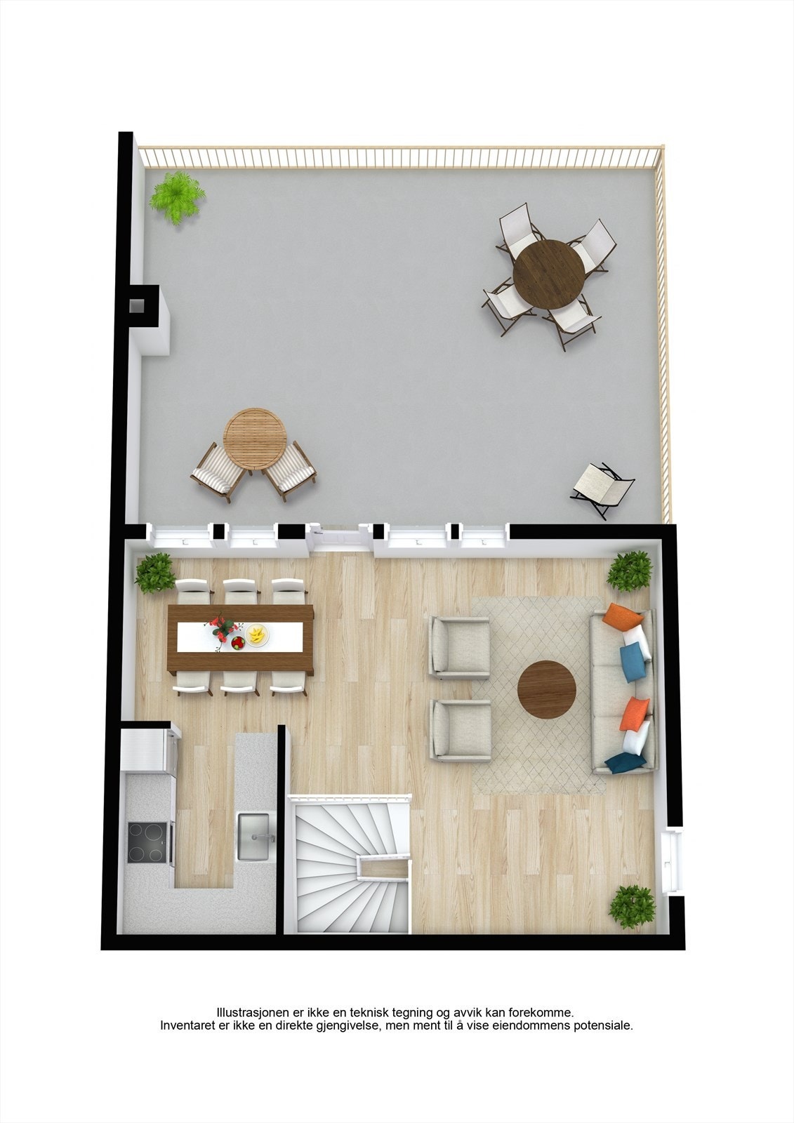 Planskisse hovedetasje Galleribilde