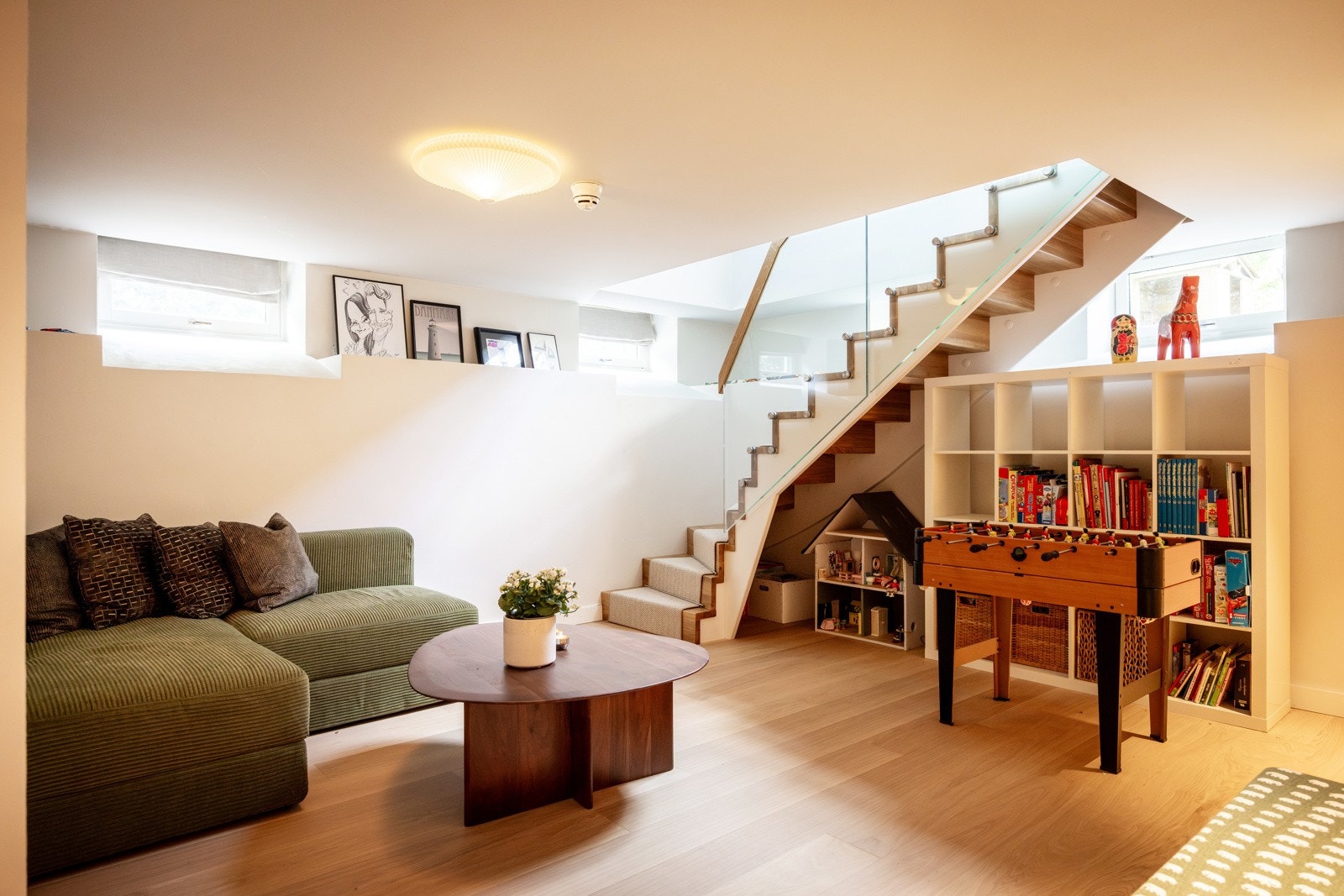 Kjellerstuen er perfekt hvis barna trenger et sted å leke eller ungdommen i huset ønsker å trekke seg litt tilbake