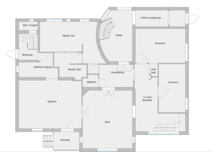 Plantegning 1. etasje