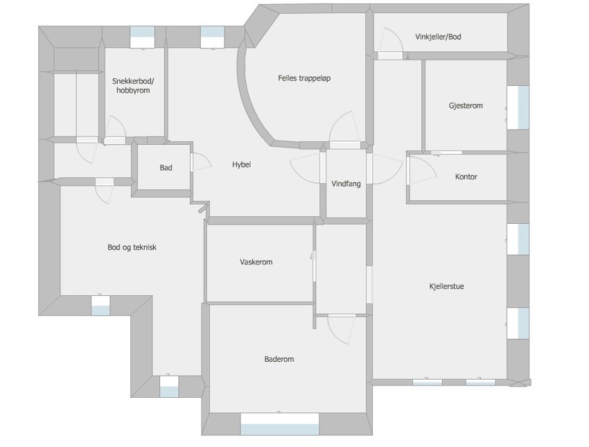 Plantegning underetasje