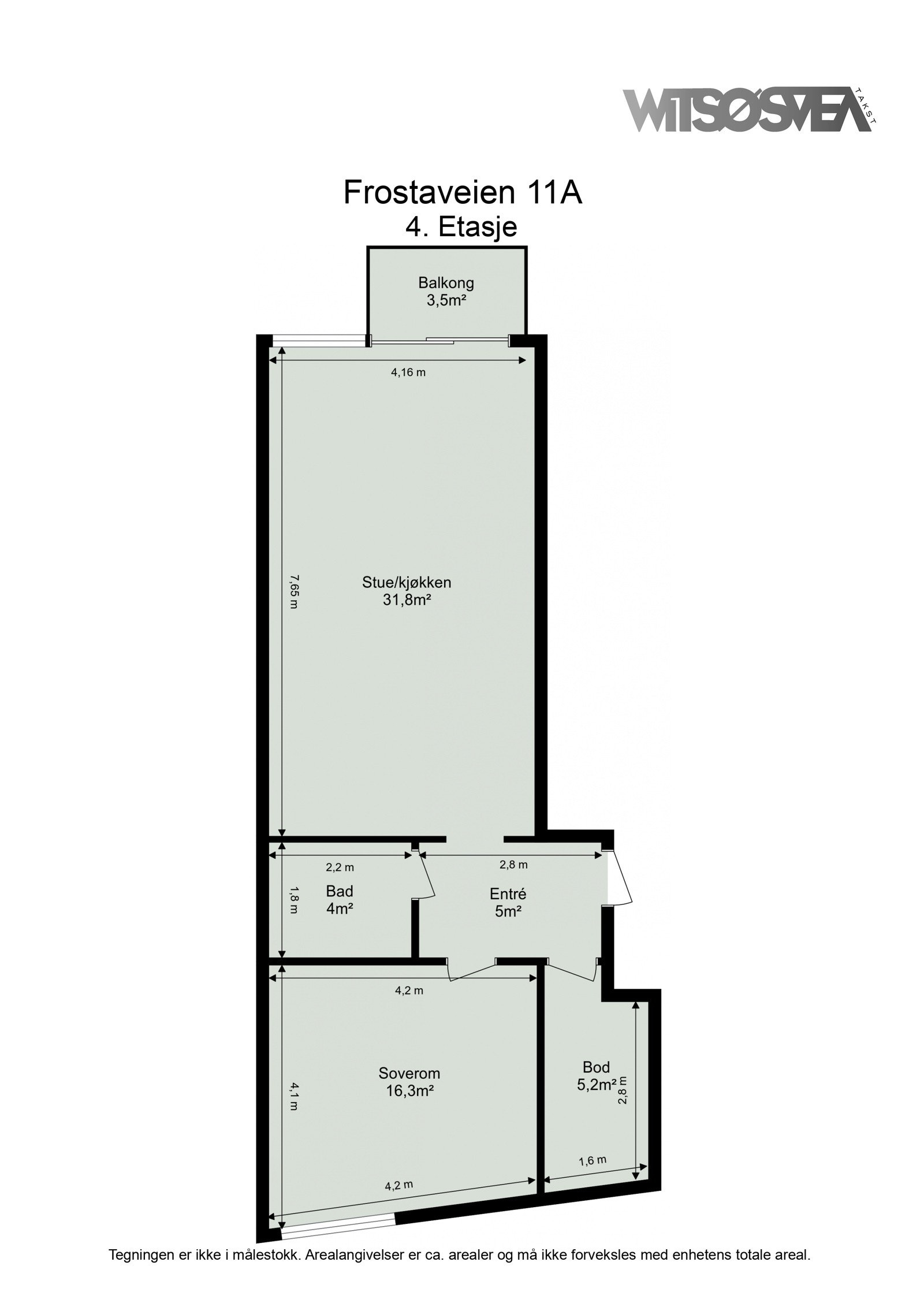 Planskisse 4. etasje. Galleribilde