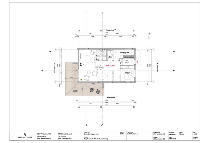 Plantegning 1.etasje Galleribilde