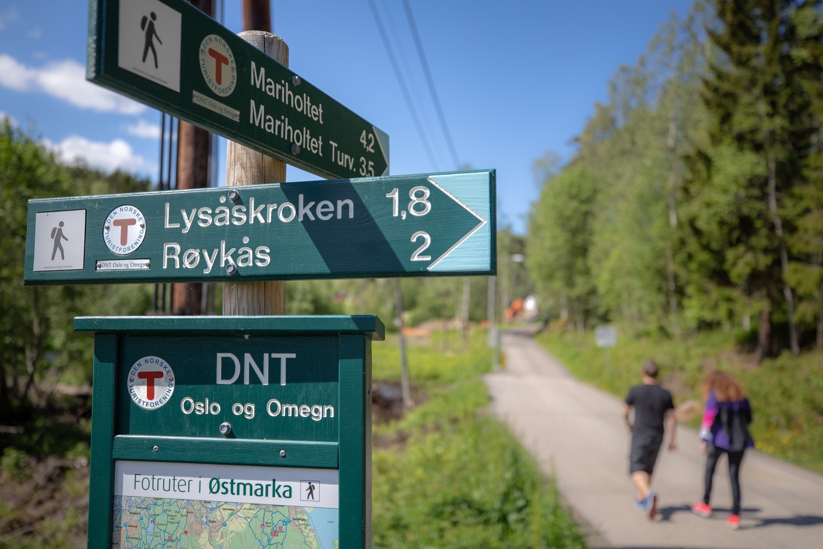 Opplyst turvei på sommeren og skiløyper på vinterstid. Galleribilde