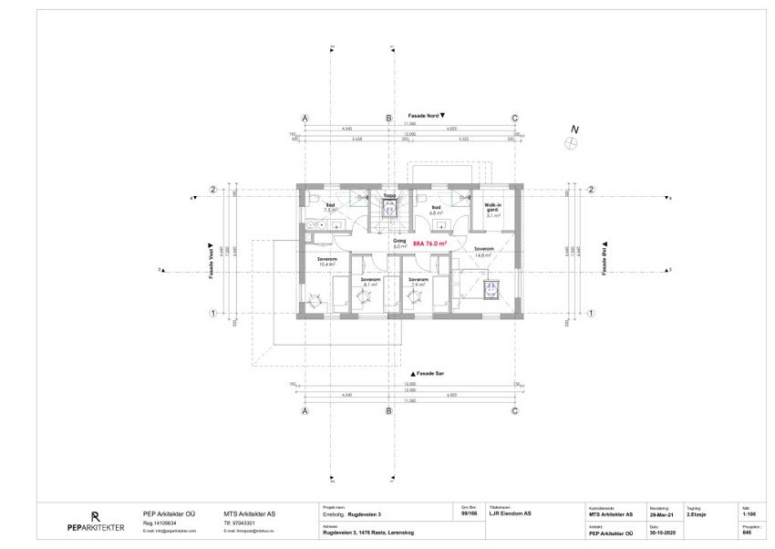 Plantegning 2.etasje Galleribilde