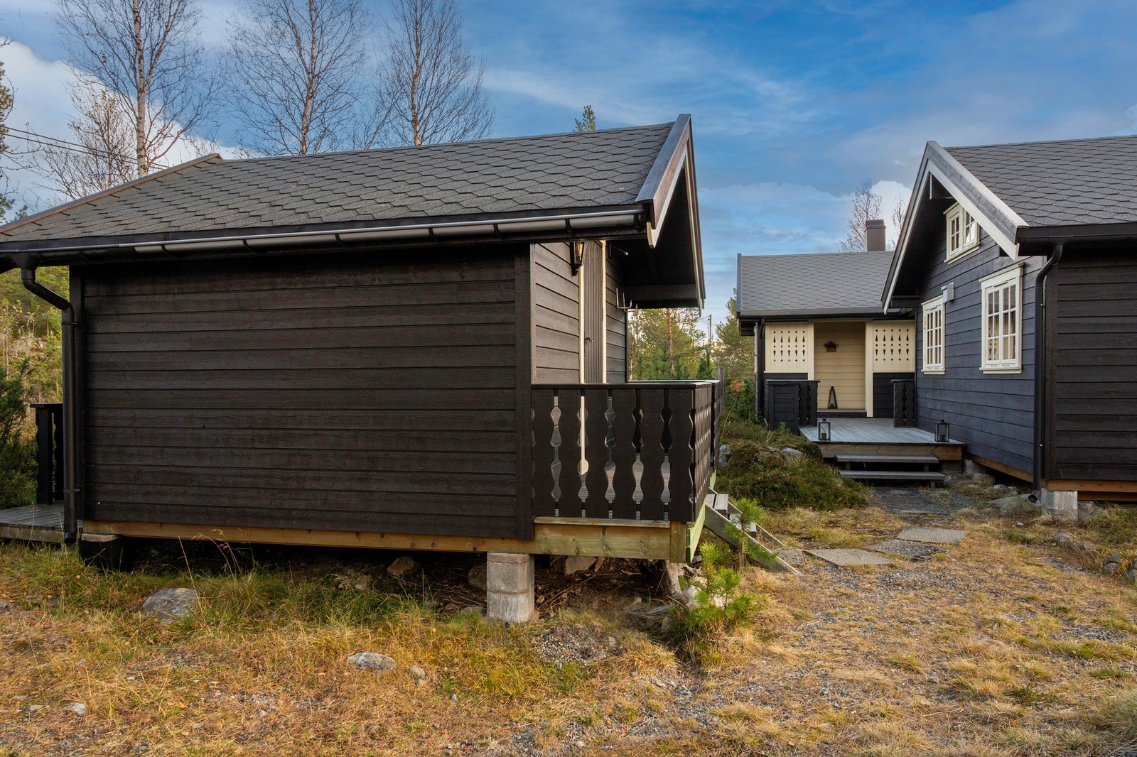 Uthus inneholder badstue, "verksted" og lagerplass, uthuset er isolert Galleribilde