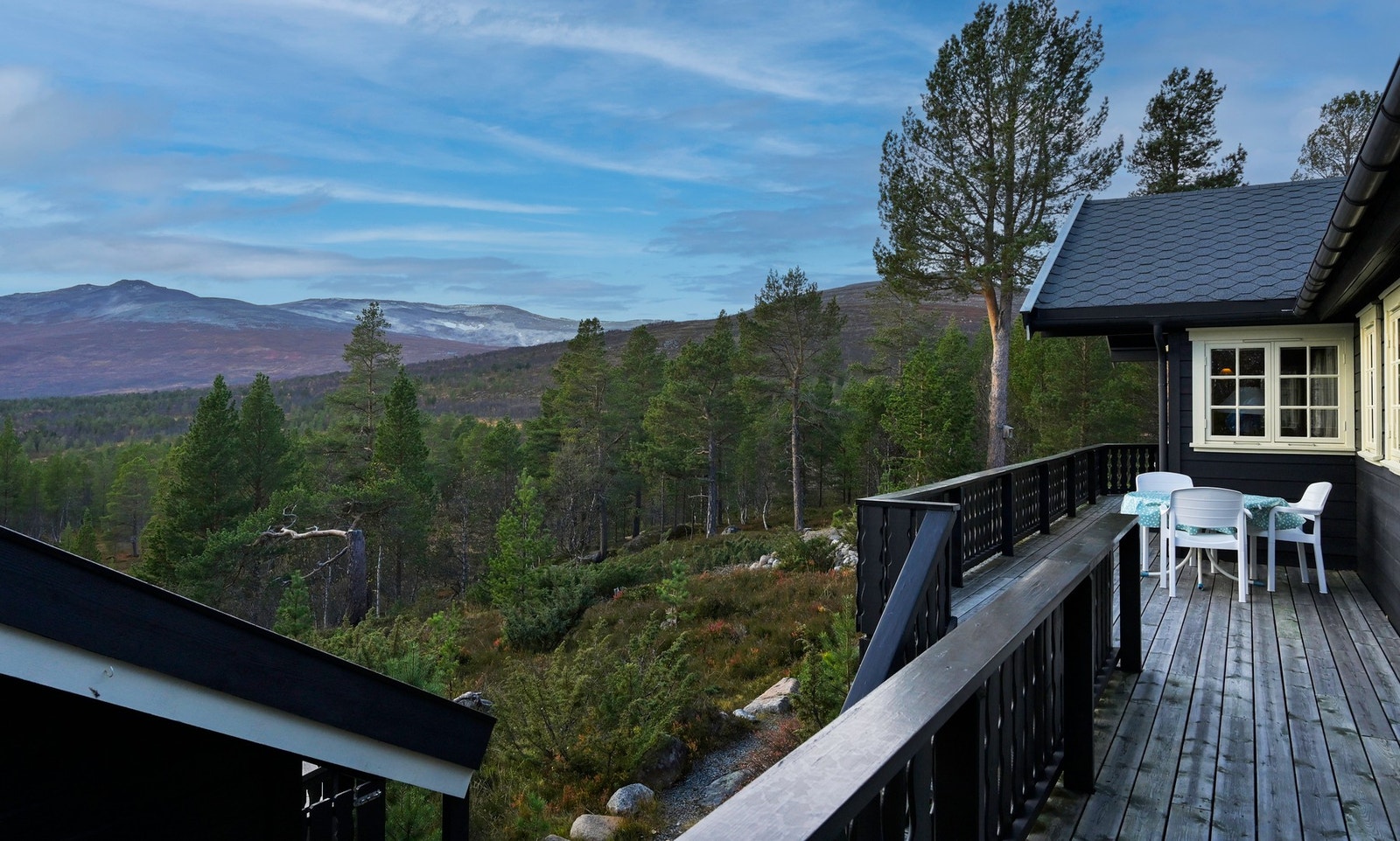 Utsikt fra terrasse. Galleribilde